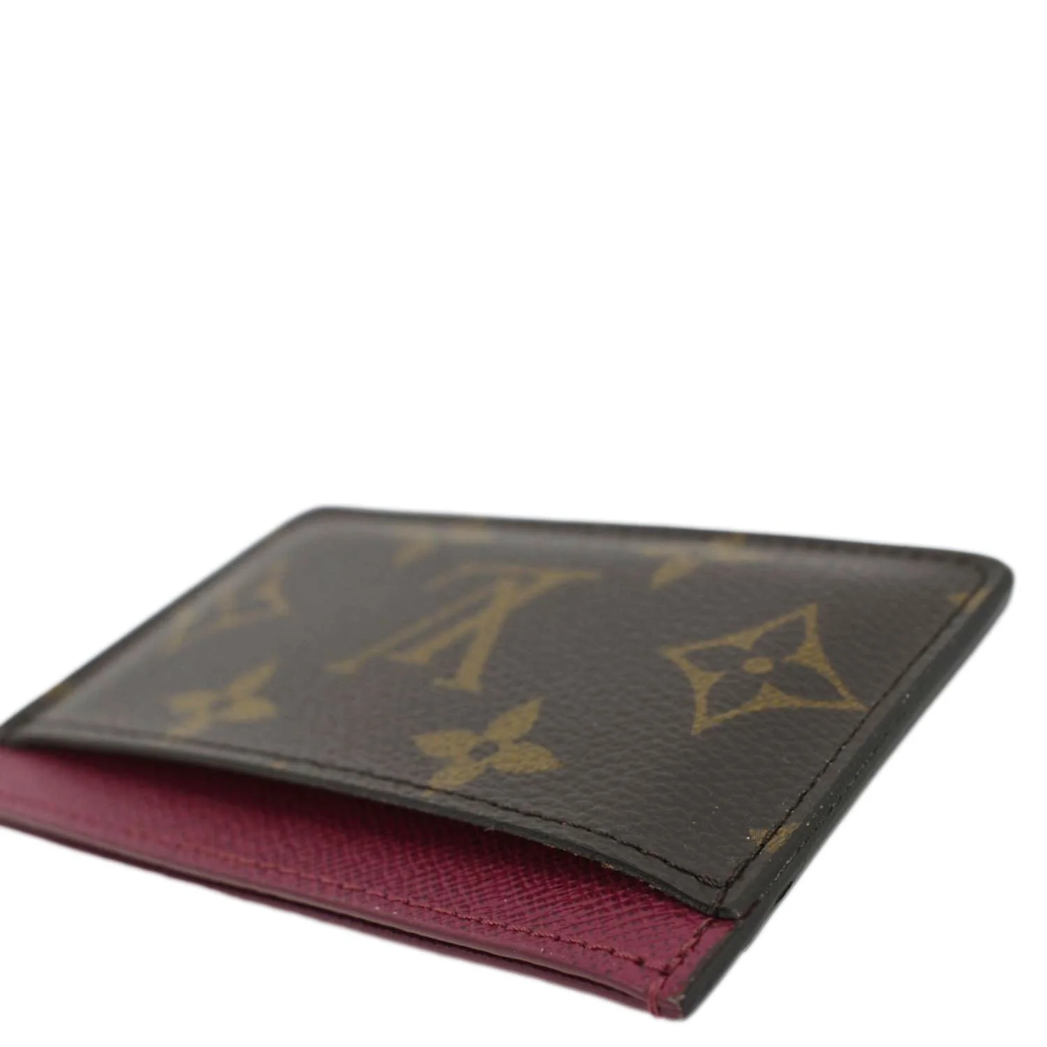 LOUIS VUITTON Monogram Canvas Card Holder Cerise - Image 6