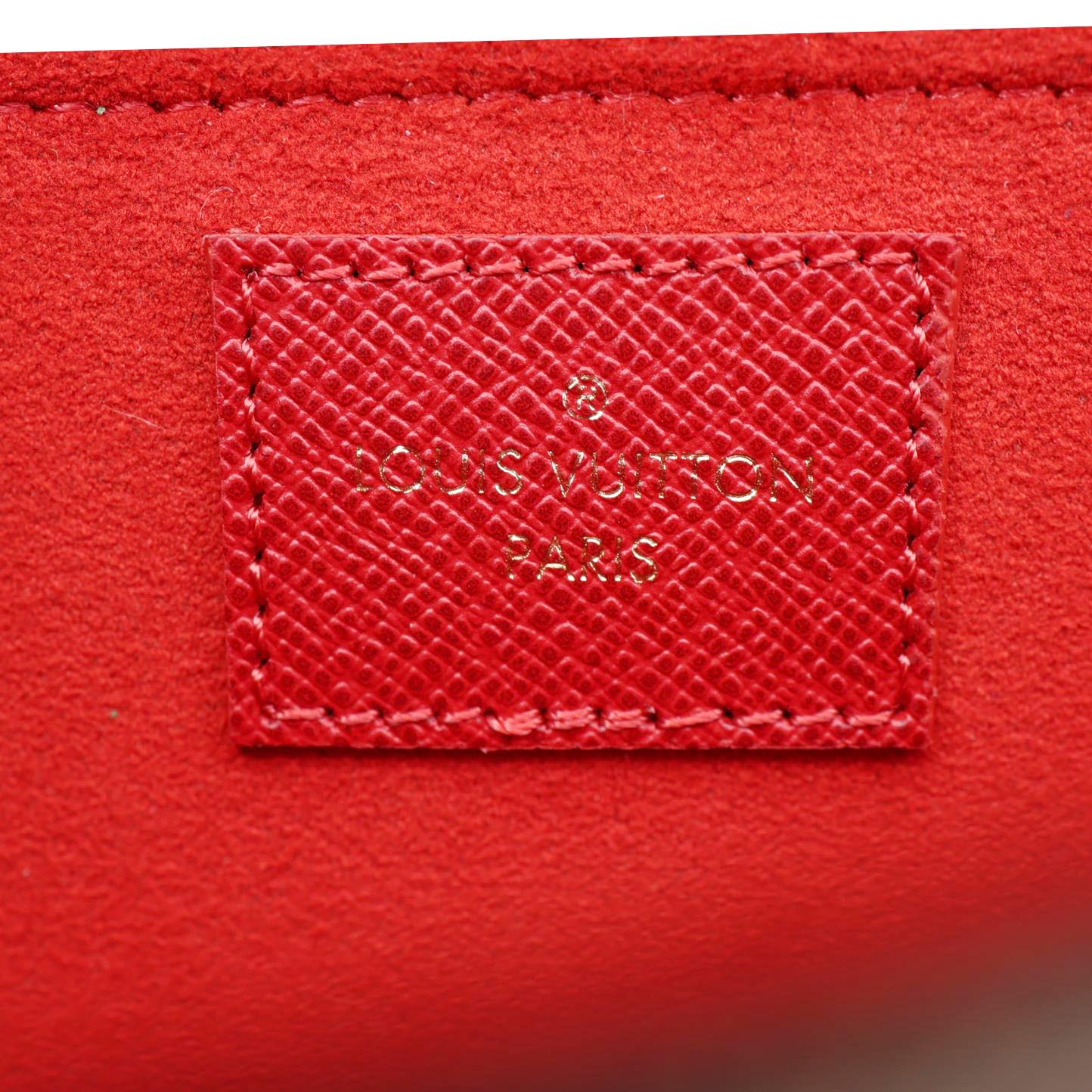 LOUIS VUITTON Felicie Pochette Damier Ebene Crossbody Bag Brown - Image 13