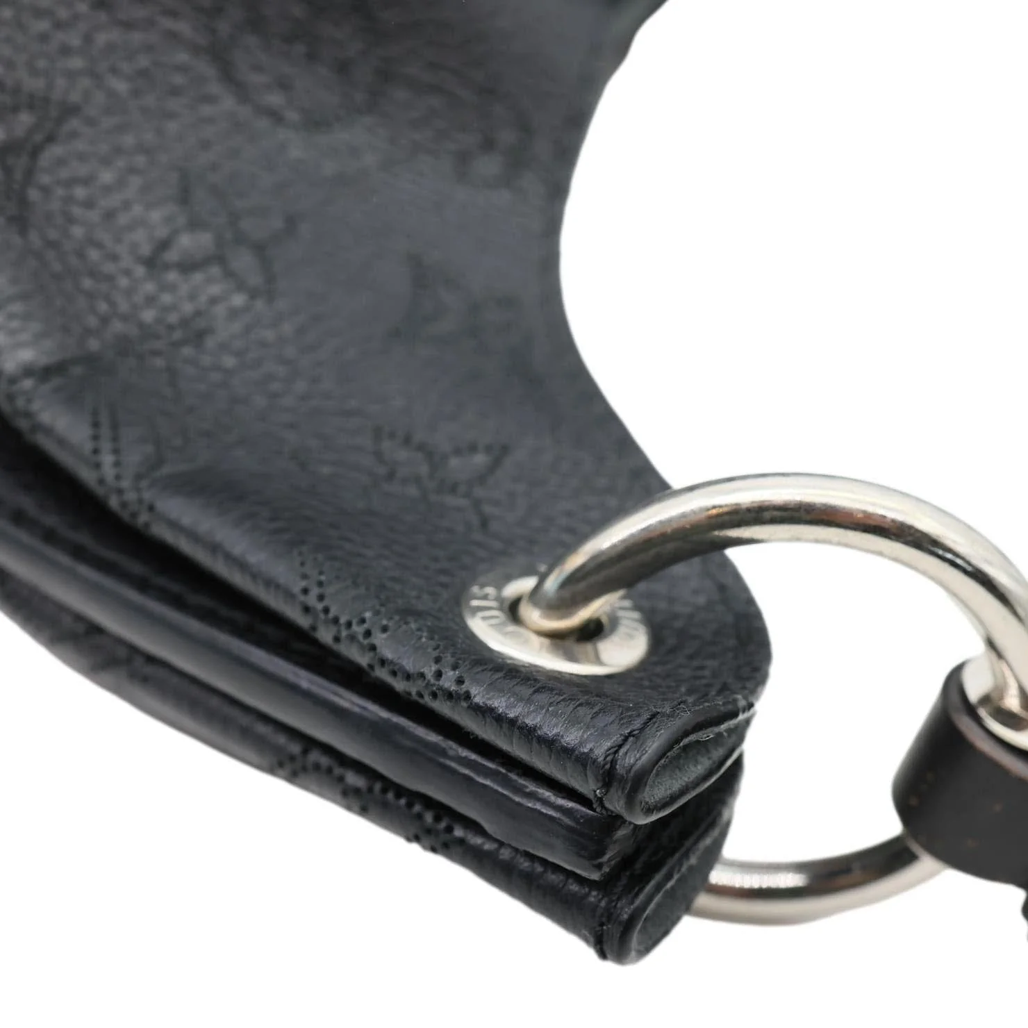LOUIS VUITTON Carmel Mahina Leather Hobo Bag Black - Image 5