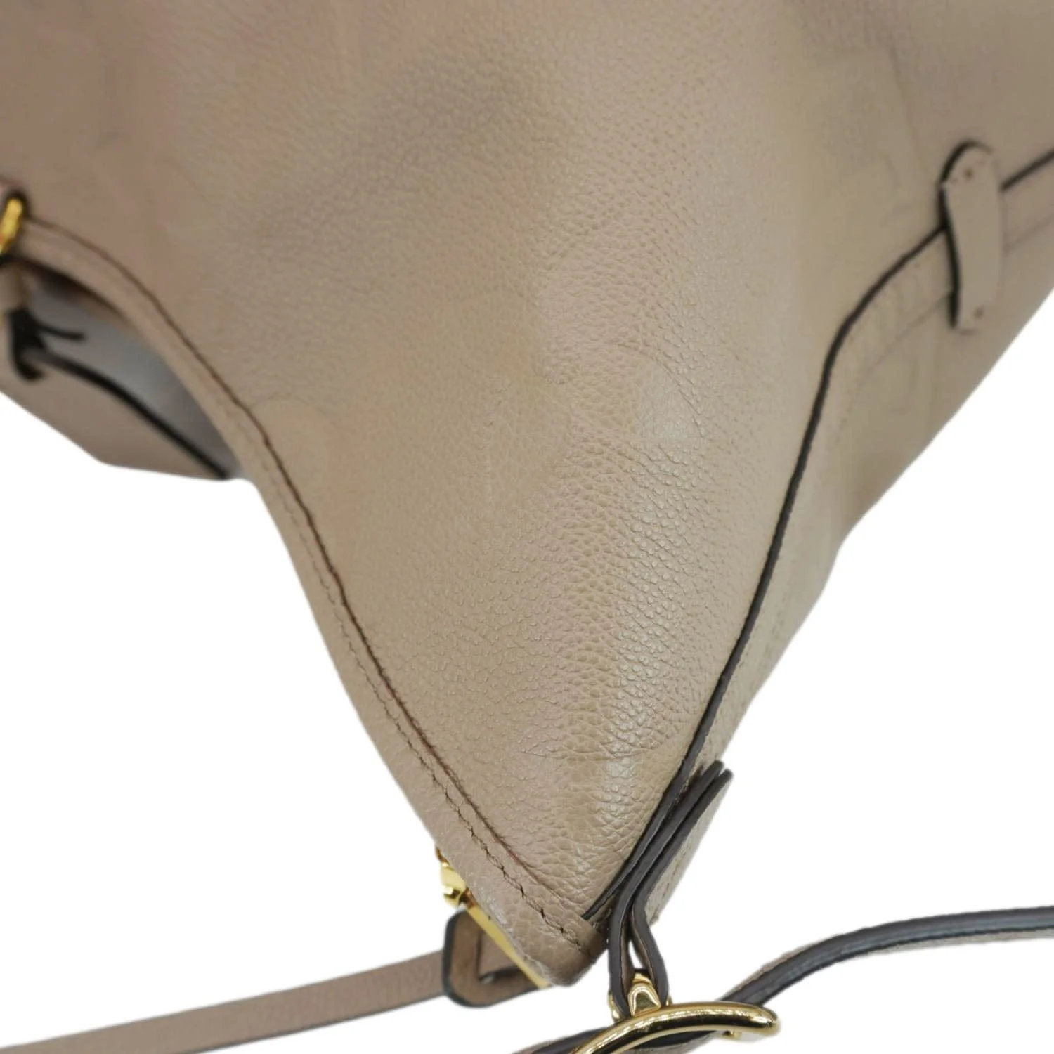 LOUIS VUITTON Carryall MM Empreinte Leather Shoulder Bag Beige - Image 9