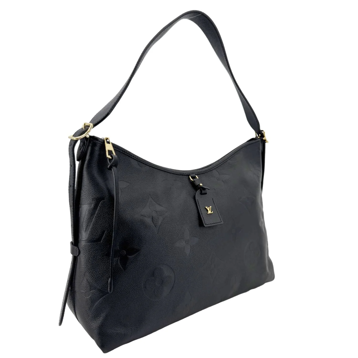 LOUIS VUITTON Carryall MM Monogram Empreinte Leather Shoulder Bag Black - Image 7
