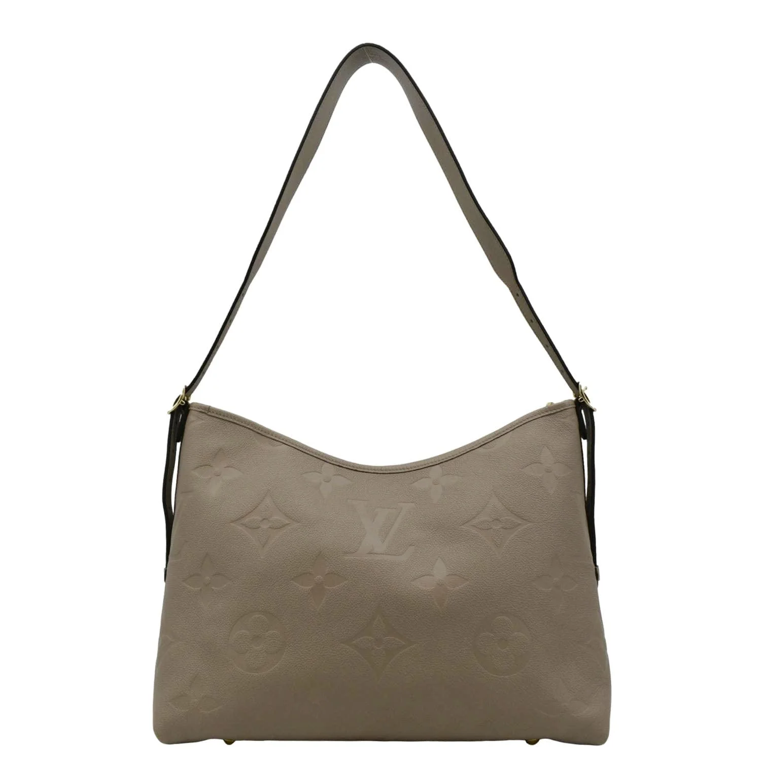 LOUIS VUITTON Carryall MM Monogram Empreinte Shoulder Bag Tourterelle Gray - Image 4