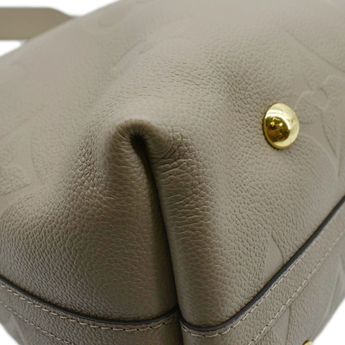 LOUIS VUITTON Carryall MM Monogram Empreinte Shoulder Bag Tourterelle Gray - Image 9