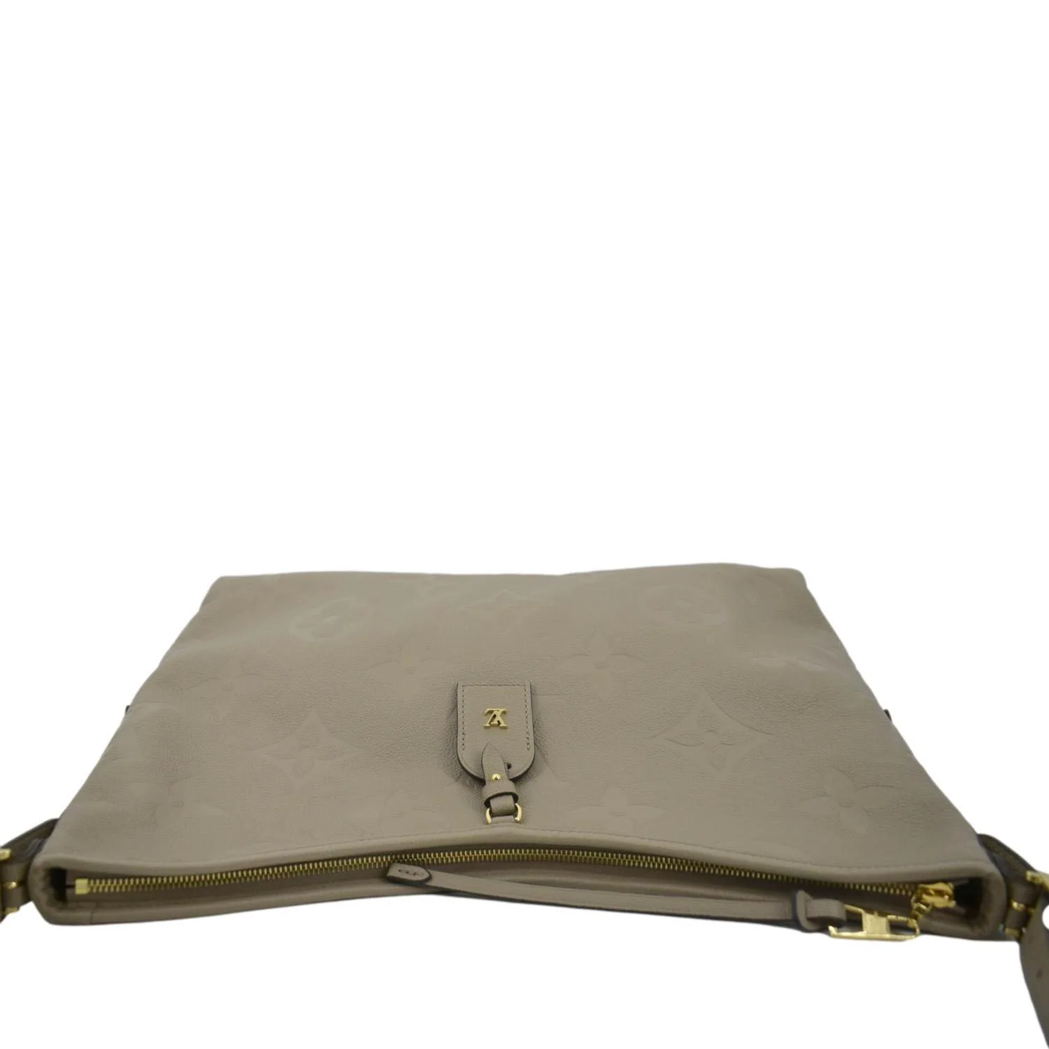 LOUIS VUITTON Carryall MM Monogram Empreinte Crossbody Bag Tourterelle Gray - Image 5