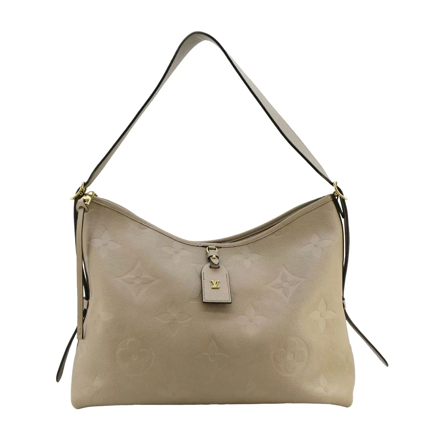 LOUIS VUITTON Carryall MM Empreinte Leather Shoulder Bag Beige - Image 3