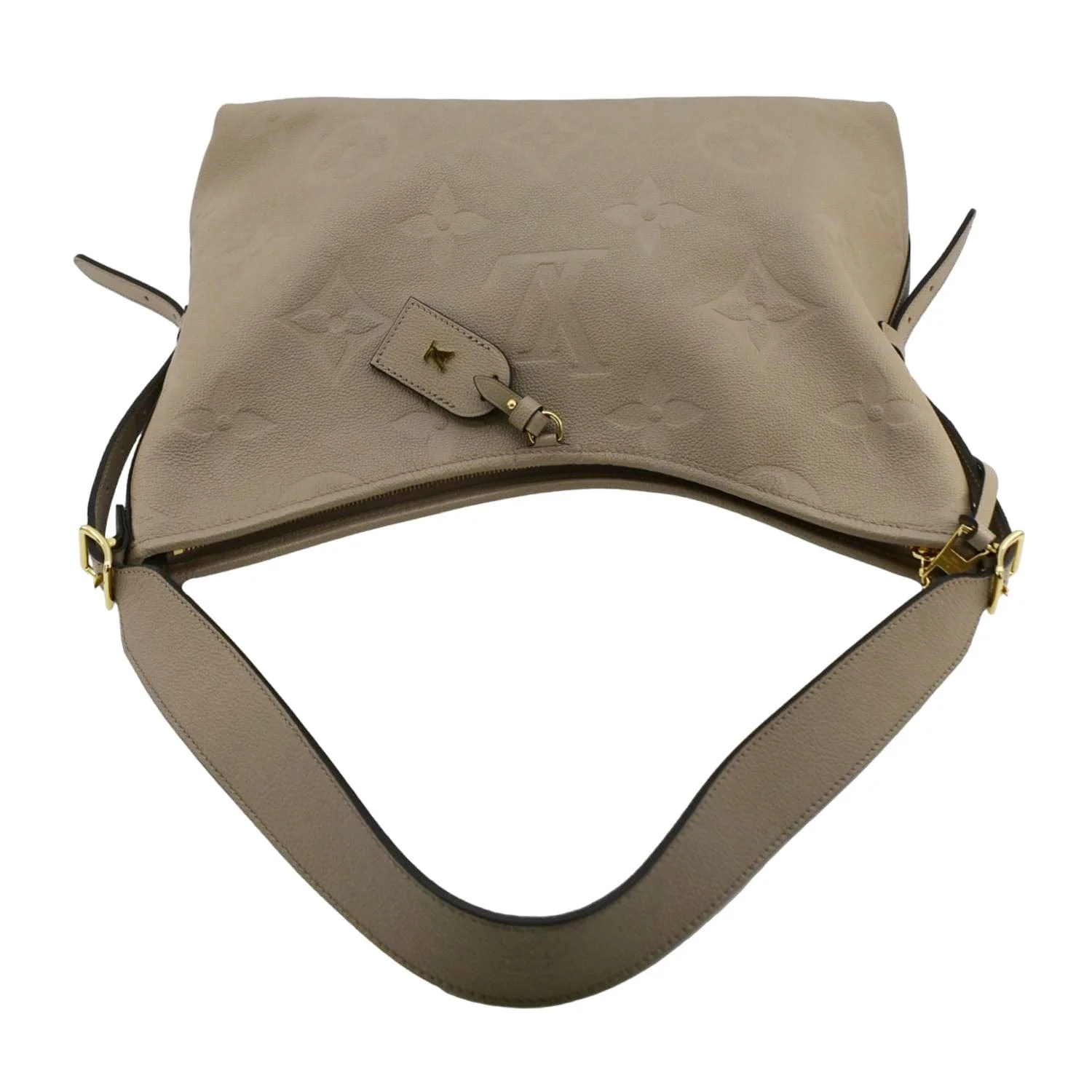 LOUIS VUITTON Carryall MM Empreinte Leather Shoulder Bag Beige - Image 9
