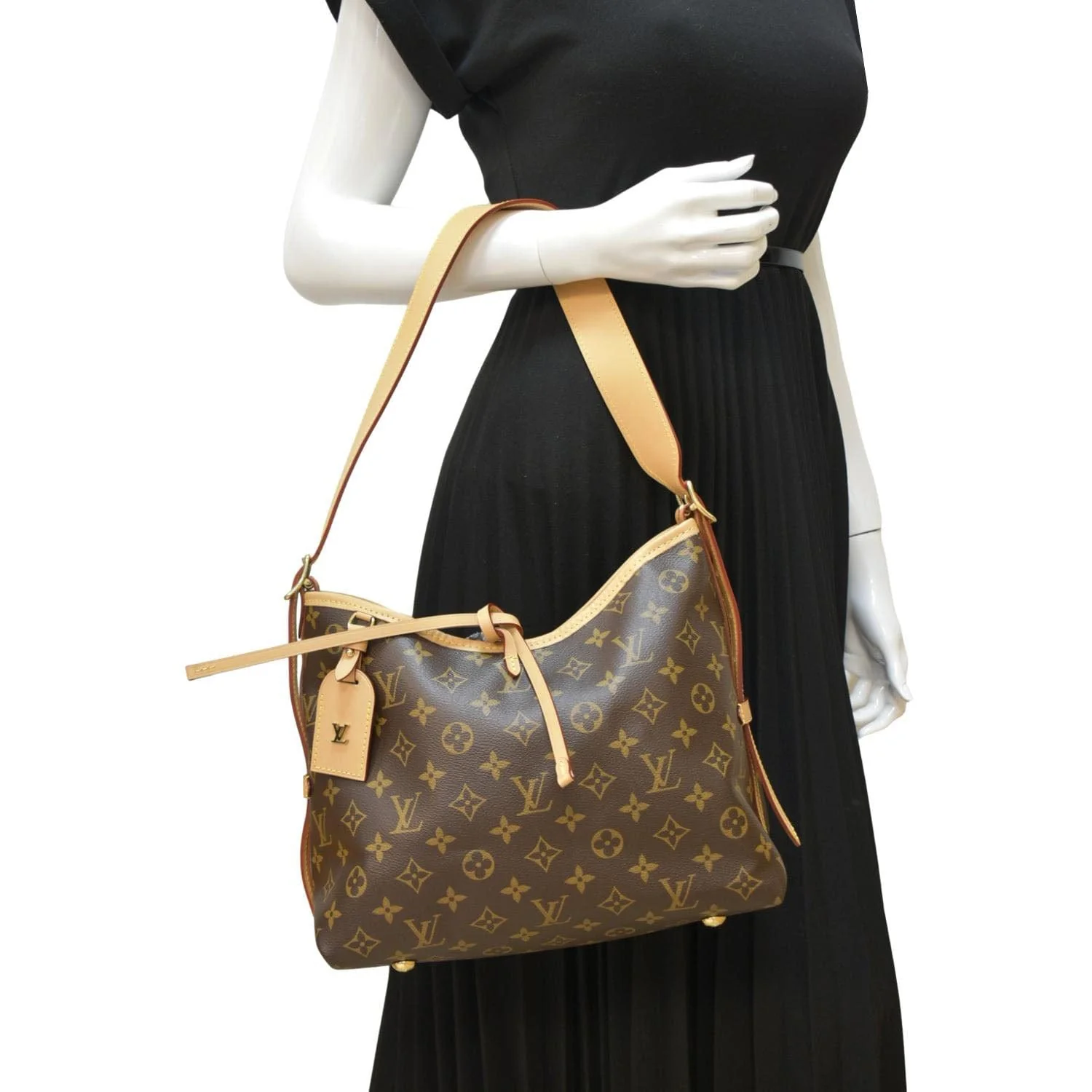 LOUIS VUITTON Carryall MM Monogram Canvas Shoulder Bag Brown - Image 2