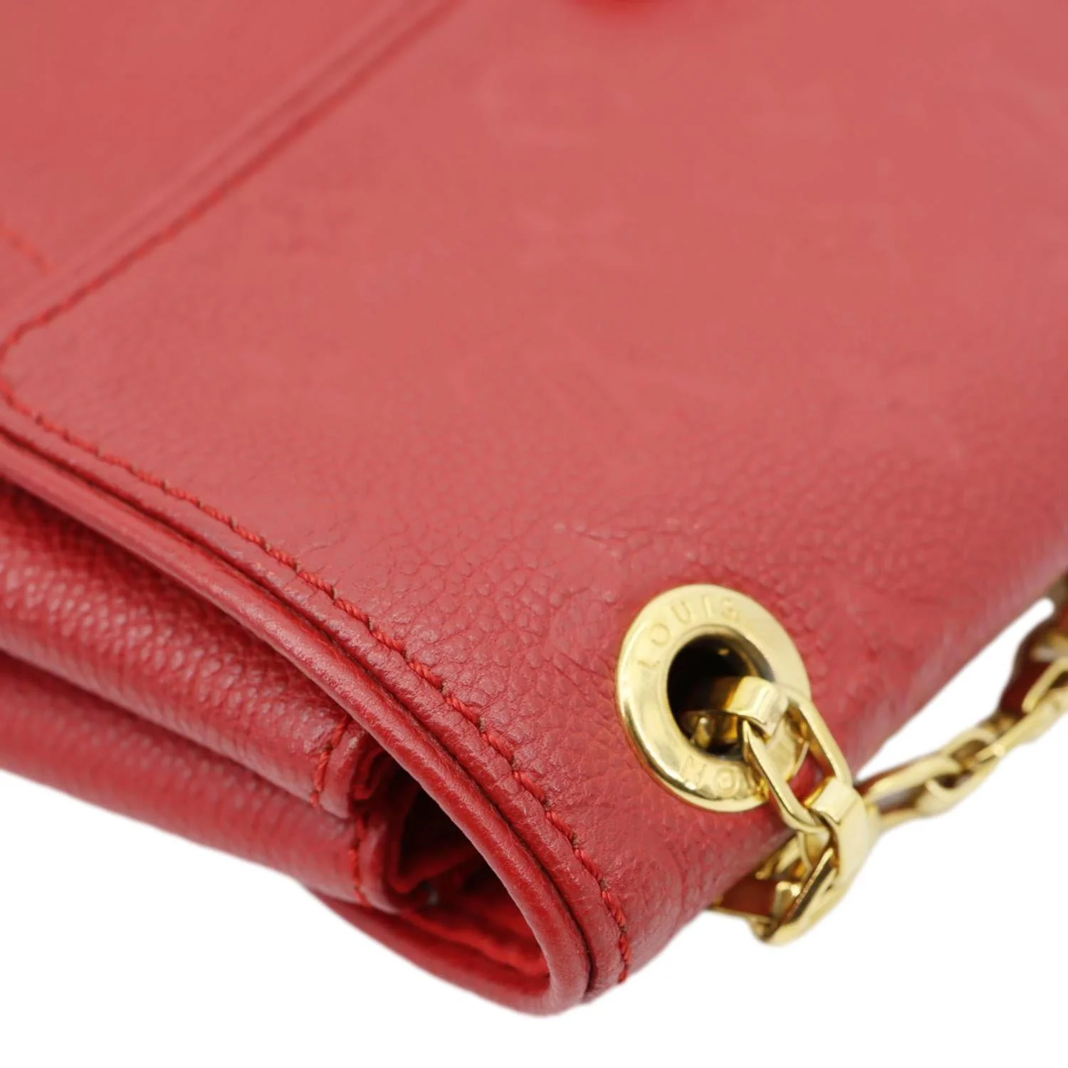 LOUIS VUITTON Saint Germain PM Monogram Empreinte Leather Shoulder Bag Cerise - Image 5