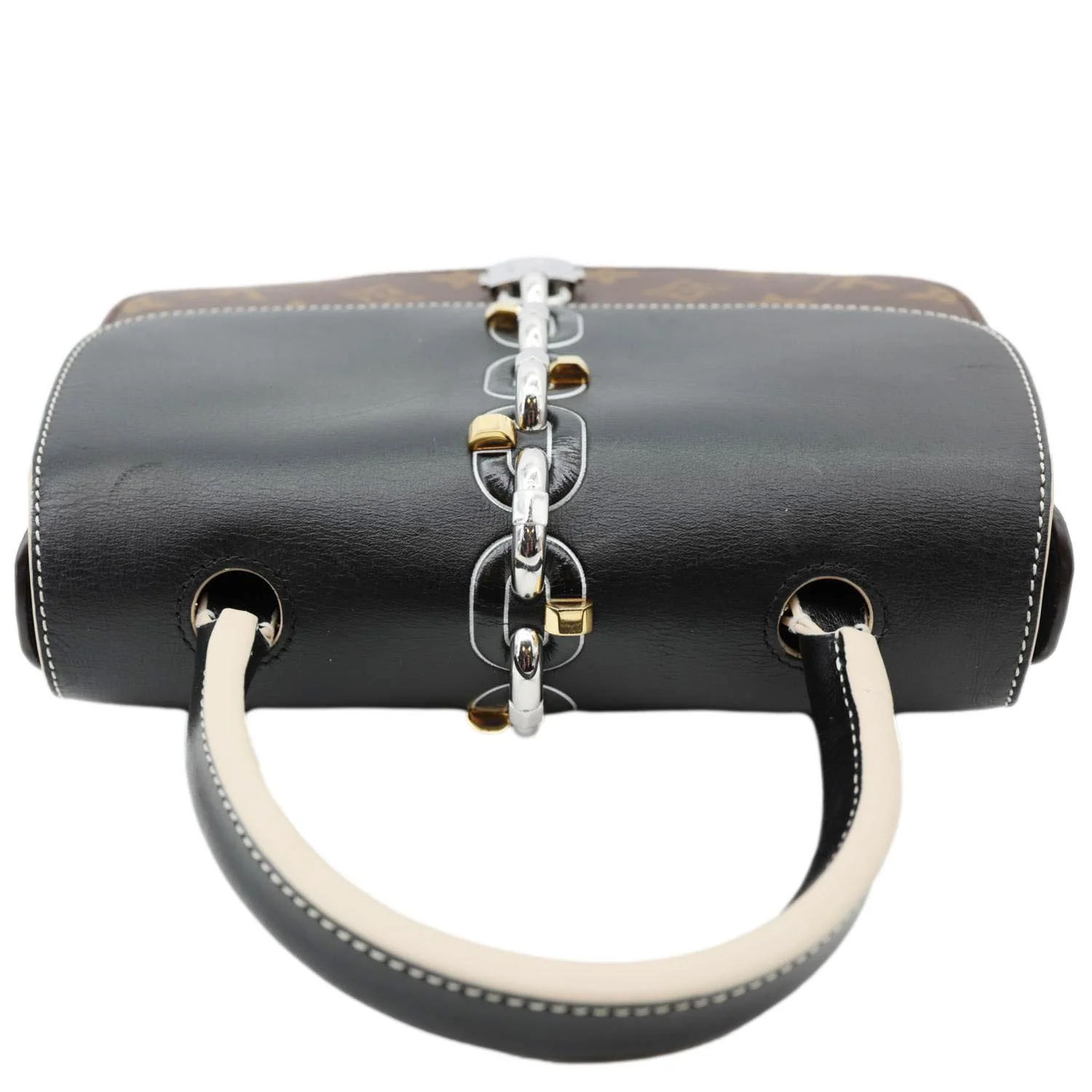 LOUIS VUITTON Chain It PM Monogram Canvas Shoulder Bag Black - Image 4