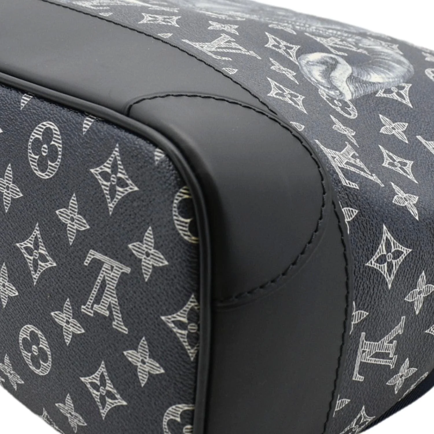LOUIS VUITTON Steamer Savane Monogram Chapman Canvas Backpack Bag Navy Blue - Image 8