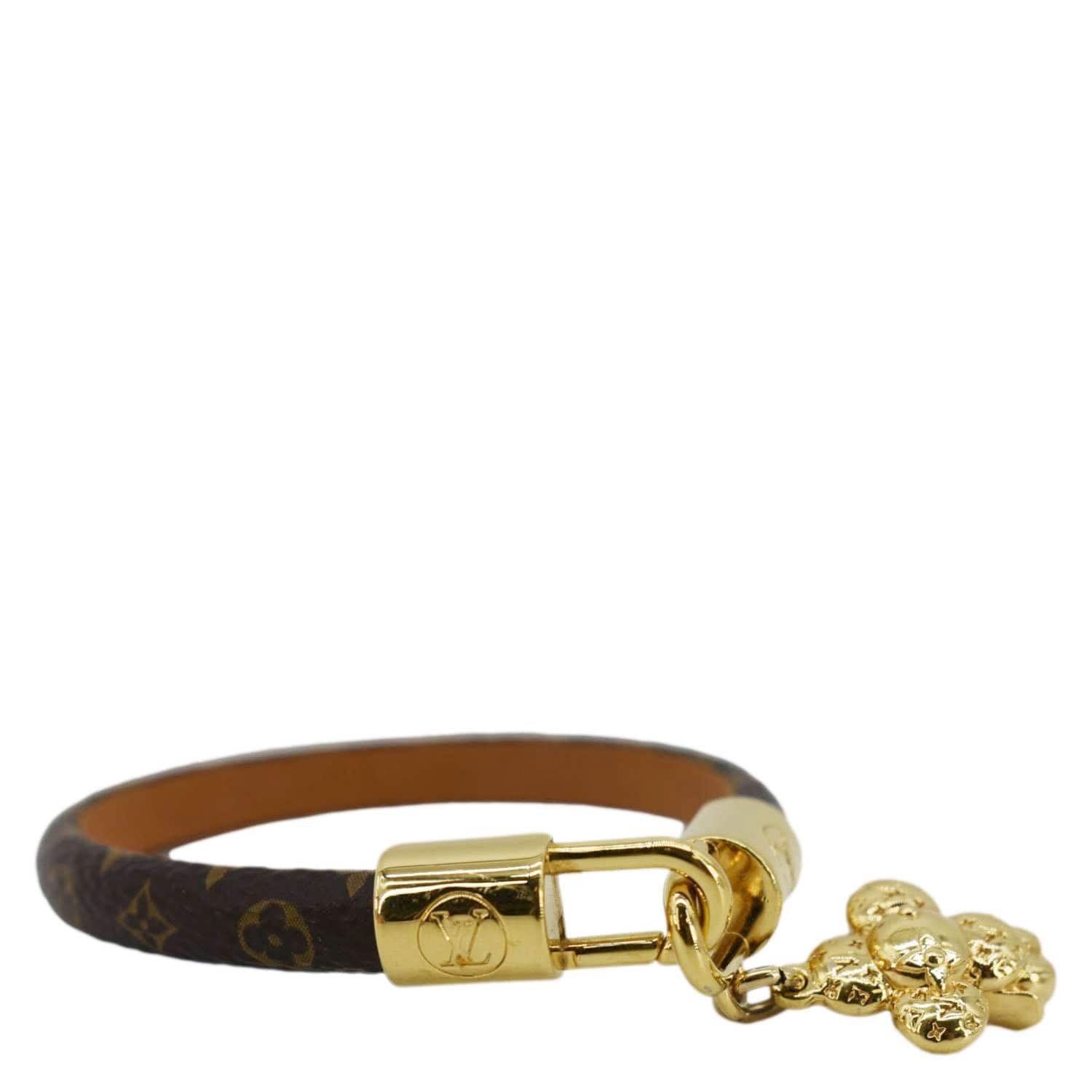 LOUIS VUITTON Tribute Charm Monogram Canvas Bracelet Brown - Image 5
