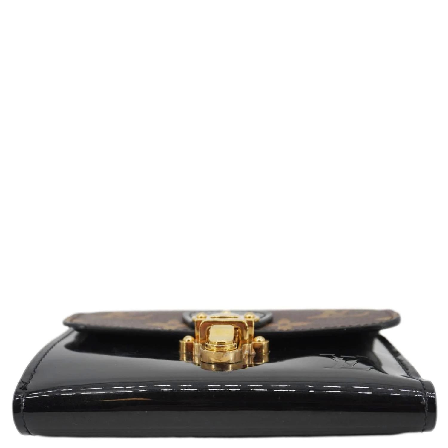 LOUIS VUITTON Cherrywood Monogram Canvas Compact Wallet Black - Image 9