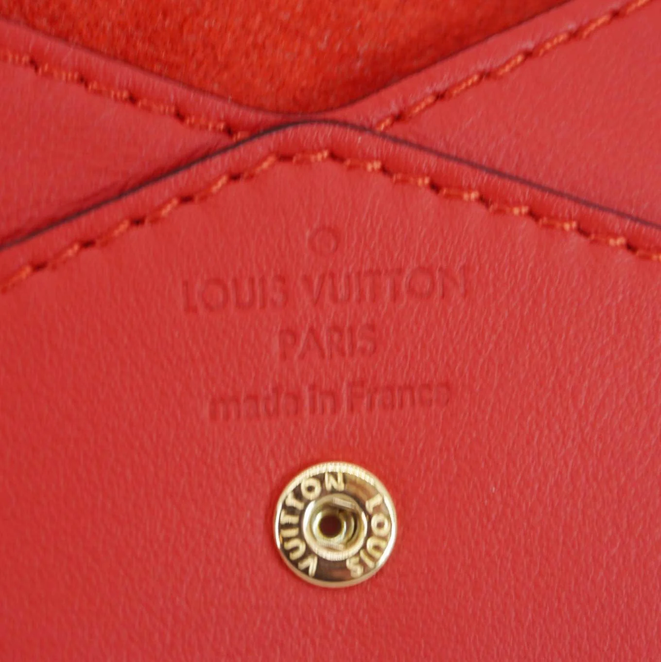 LOUIS VUITTON Chinese New Year Dog Envelope Leather Pouch Red - Image 12