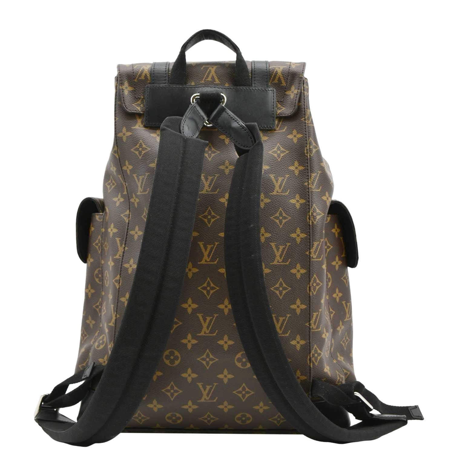 LOUIS VUITTON Christopher MM Monogram Macassar Canvas Backpack Bag Brown - Image 3