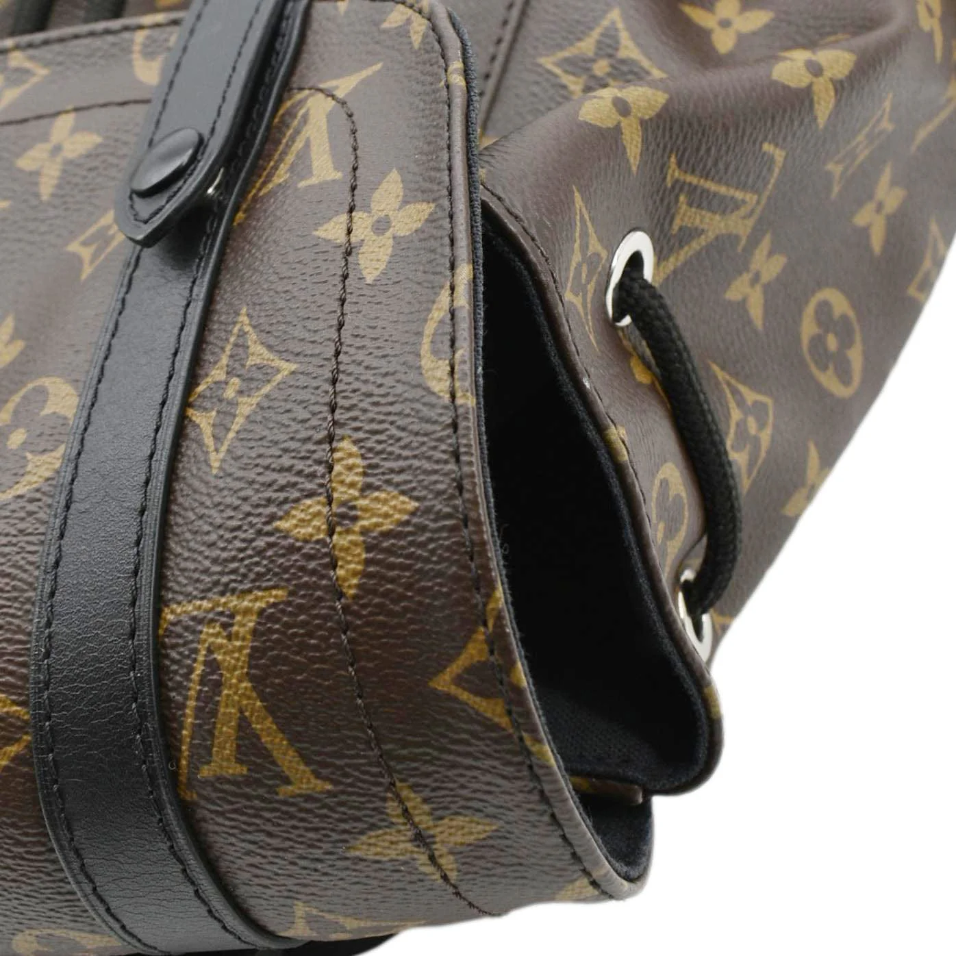 LOUIS VUITTON Christopher MM Monogram Macassar Canvas Backpack Bag Brown - Image 5