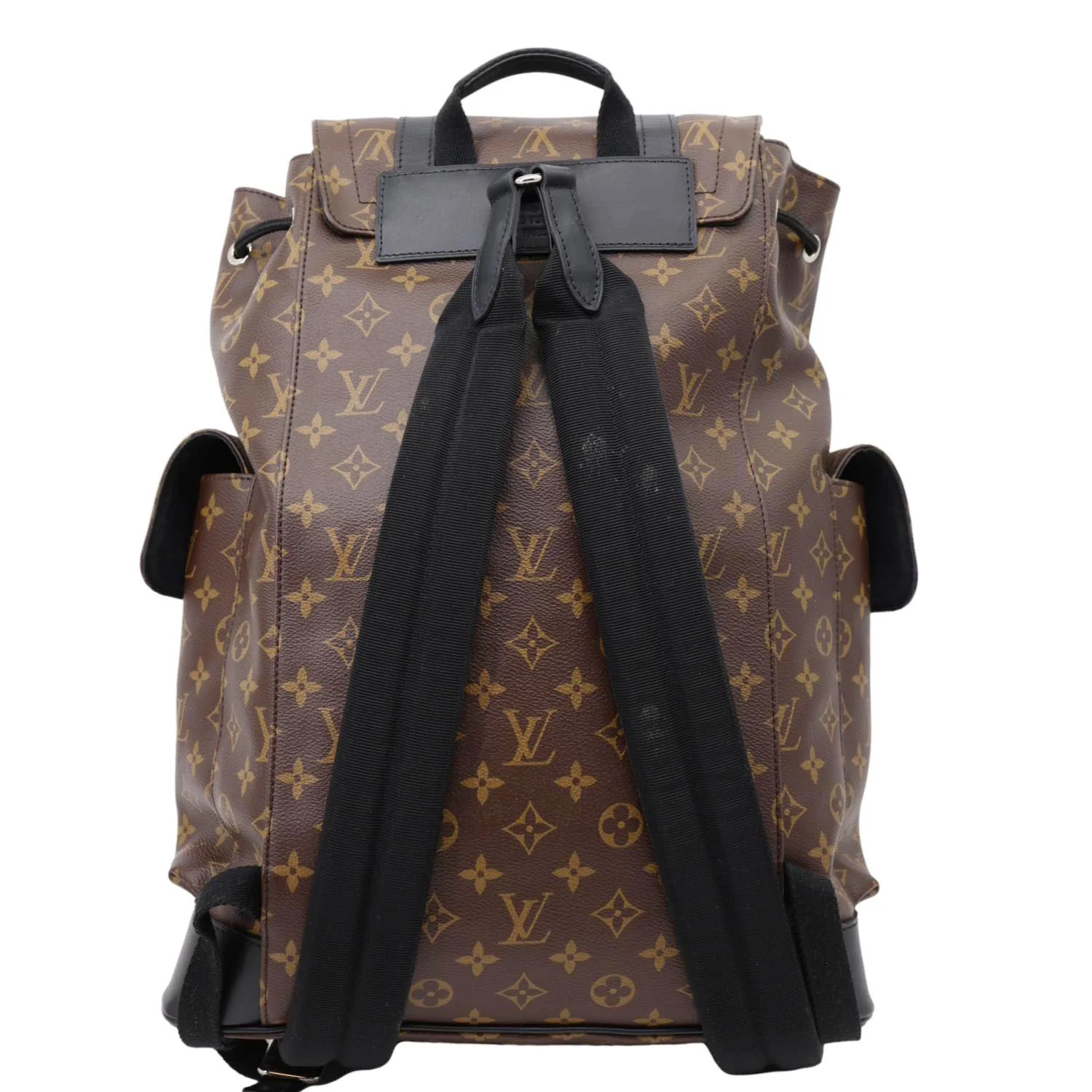 LOUIS VUITTON Christopher Monogram Macassar Canvas Backpack Bag Brown - Image 3