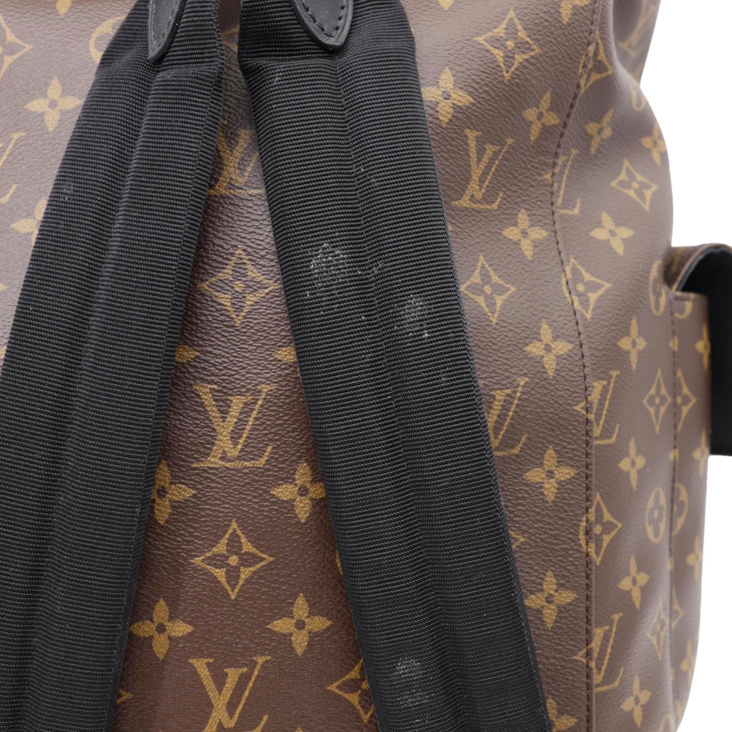 LOUIS VUITTON Christopher Monogram Macassar Canvas Backpack Bag Brown - Image 4