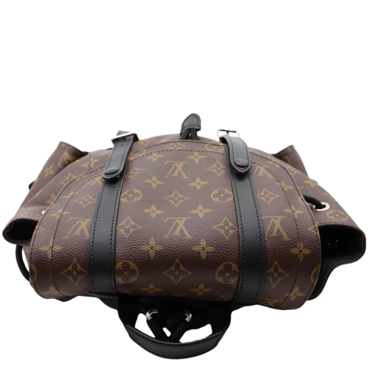 LOUIS VUITTON Christopher Monogram Macassar Canvas Backpack Bag Brown - Image 5