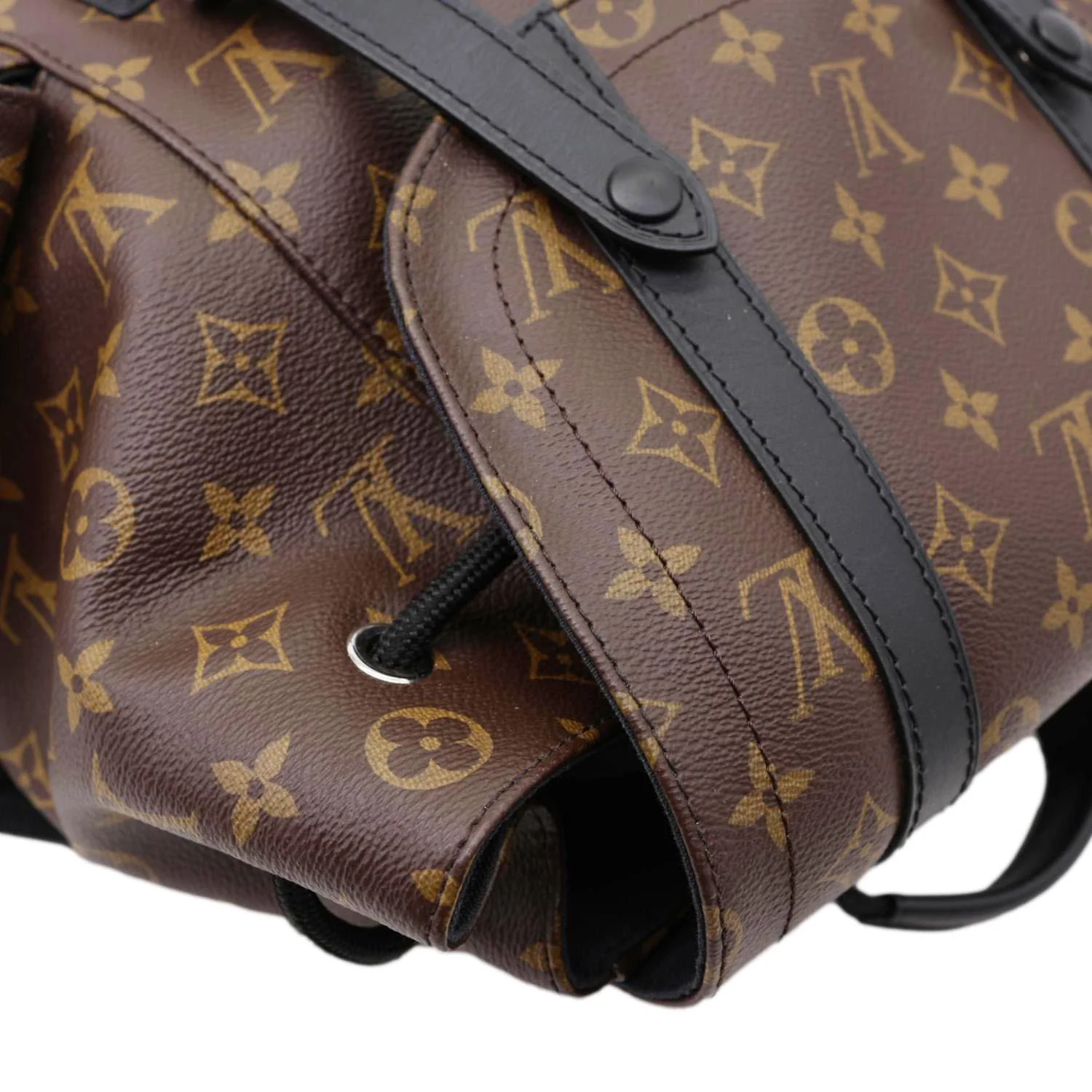 LOUIS VUITTON Christopher Monogram Macassar Canvas Backpack Bag Brown - Image 6
