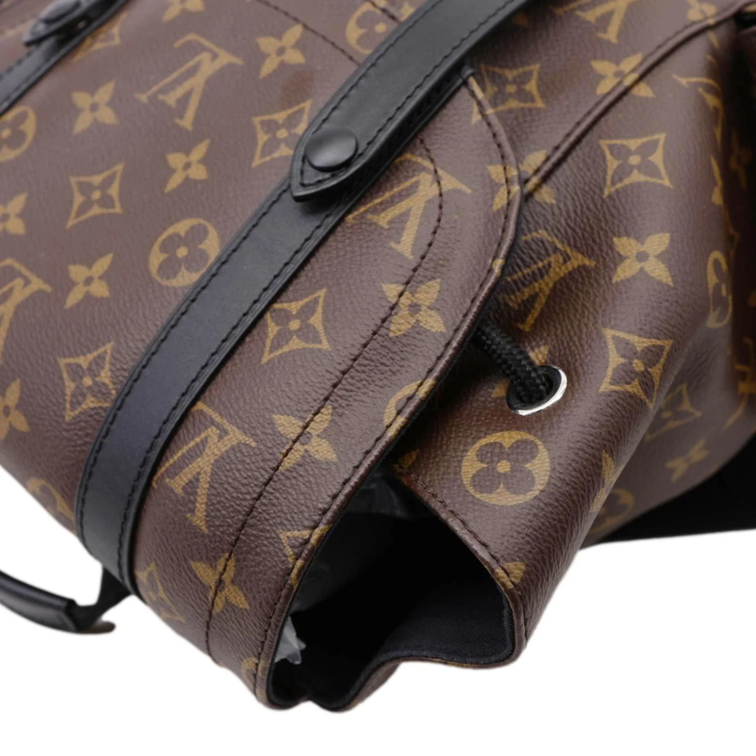 LOUIS VUITTON Christopher Monogram Macassar Canvas Backpack Bag Brown - Image 7