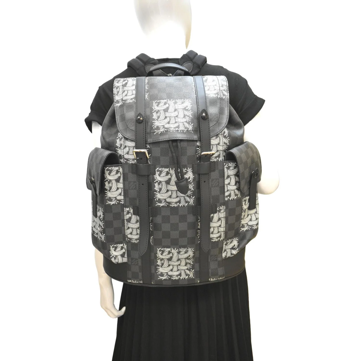 LOUIS VUITTON Christopher Nemeth Damier Graphite Backpack Bag Black - Image 2