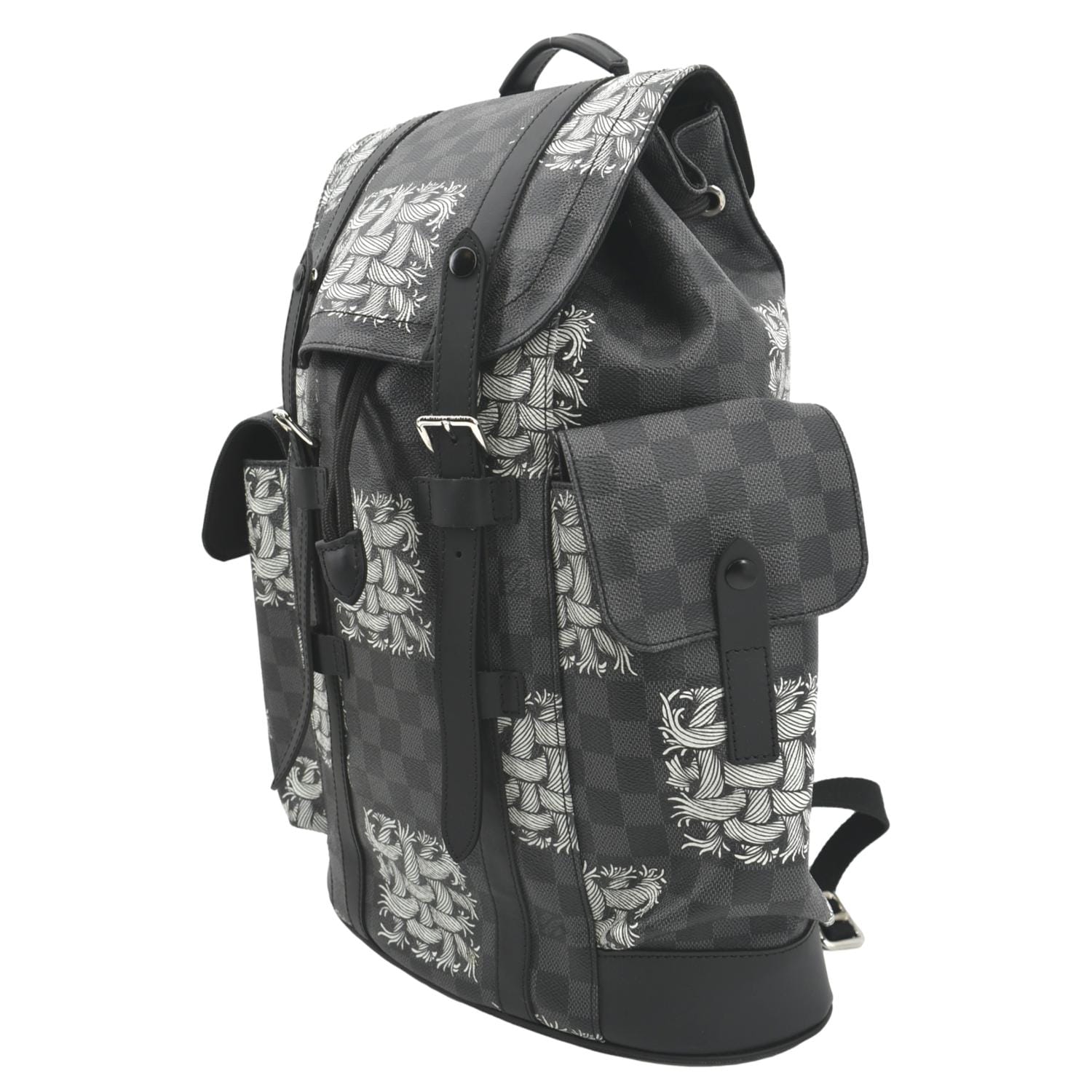 LOUIS VUITTON Christopher Nemeth Damier Graphite Backpack Bag Black - Image 4