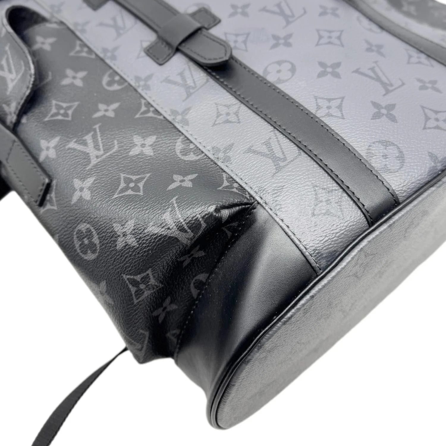 LOUIS VUITTON Christopher MM Reverse Monogram Eclipse Canvas Backpack Black - Image 10