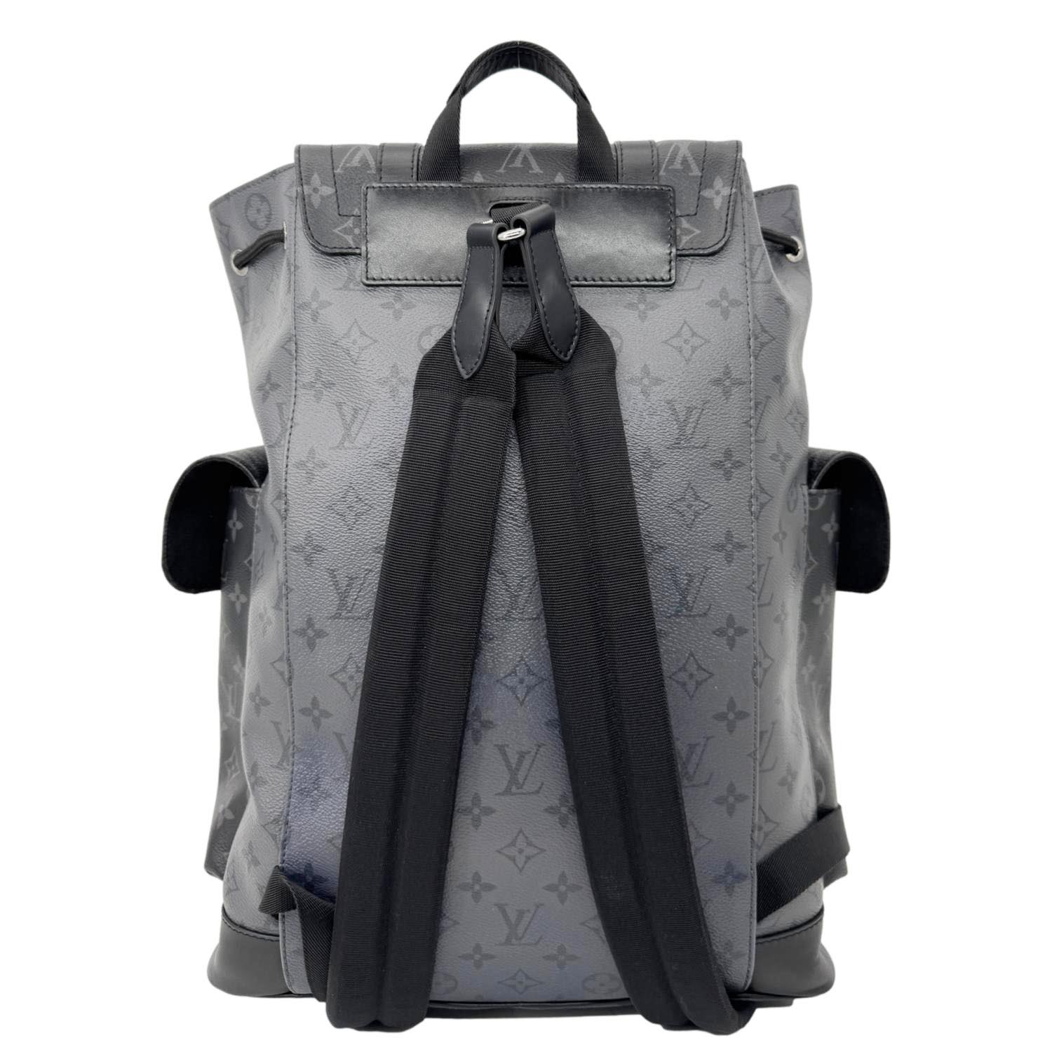 LOUIS VUITTON Christopher MM Reverse Monogram Eclipse Canvas Backpack Black - Image 5