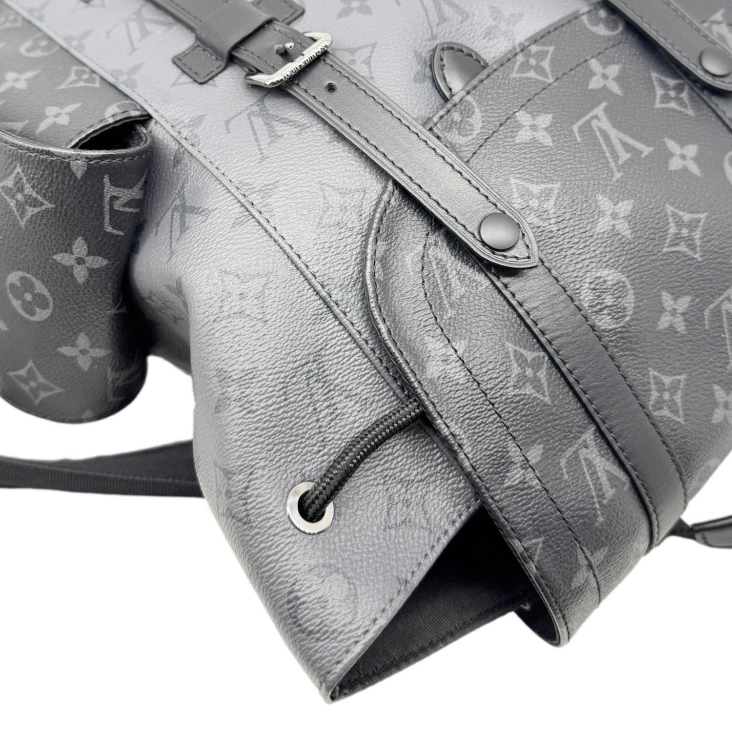 LOUIS VUITTON Christopher MM Reverse Monogram Eclipse Canvas Backpack Black - Image 6