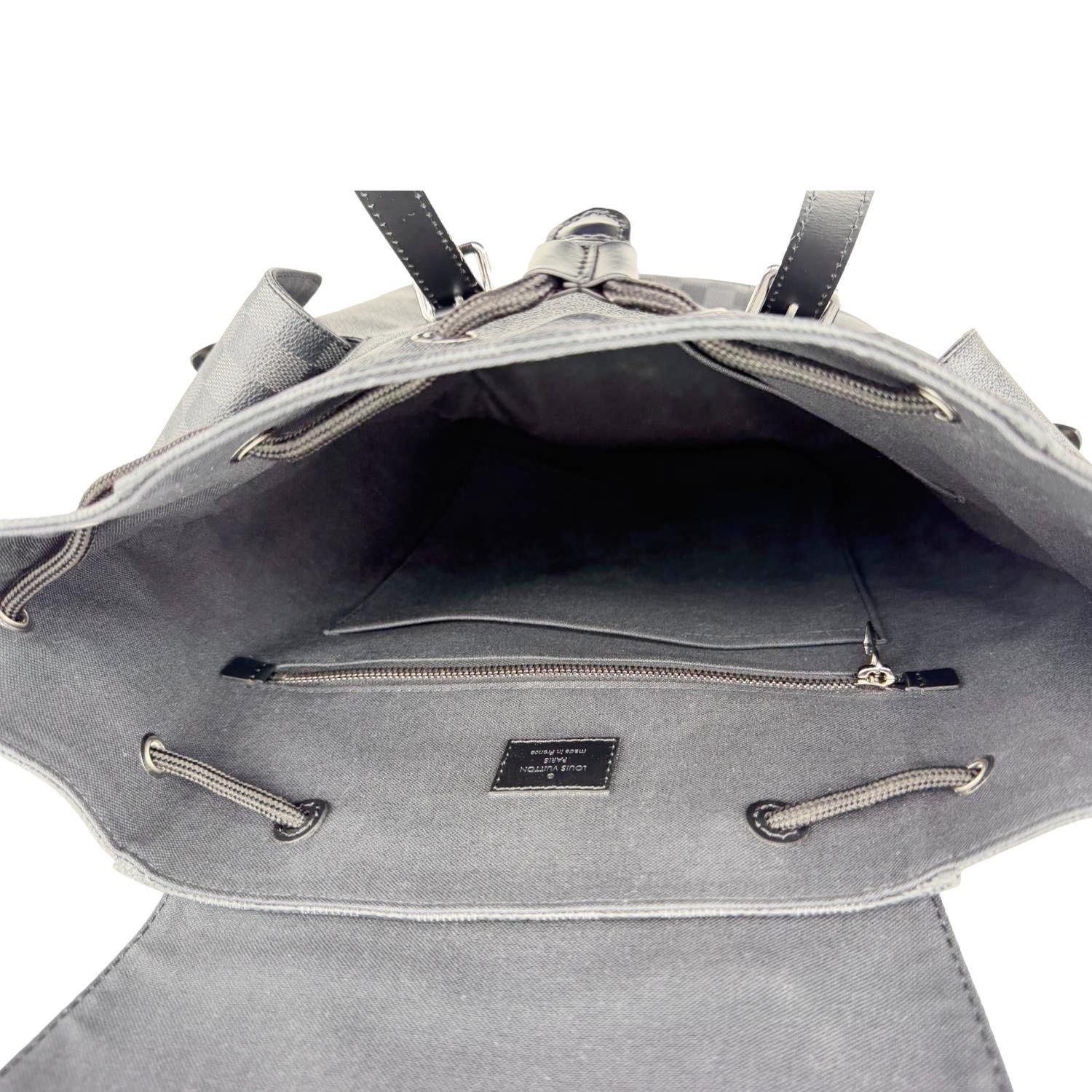 LOUIS VUITTON Christopher PM Damier Graphite Backpack Bag Black - Image 4