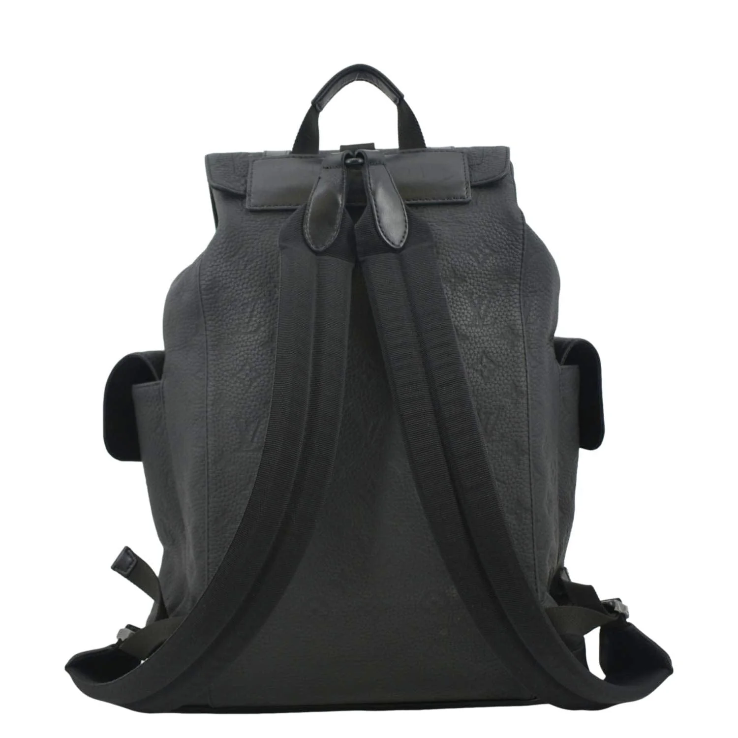 LOUIS VUITTON Christopher PM Monogram Taurillon Leather Backpack Bag Black - Image 4