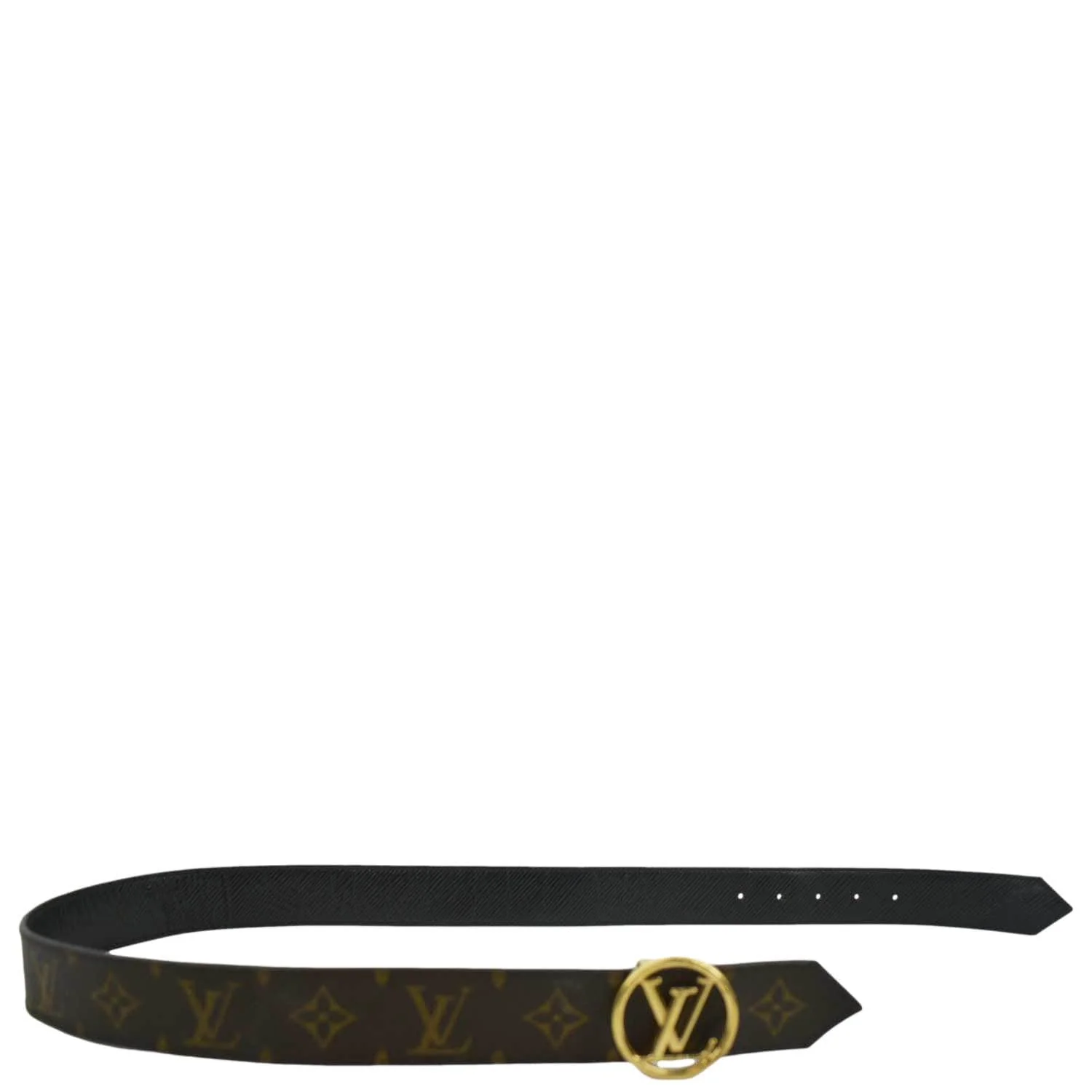 LOUIS VUITTON Monogram Canvas Circle Reversible Belt Brown Size 80/32 - Image 5