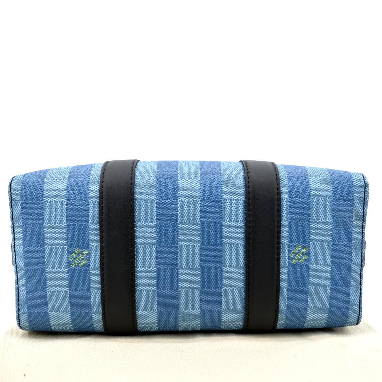 LOUIS VUITTON City Keepall Damier Stripes Shoulder Bag Gradient Blue - Image 10