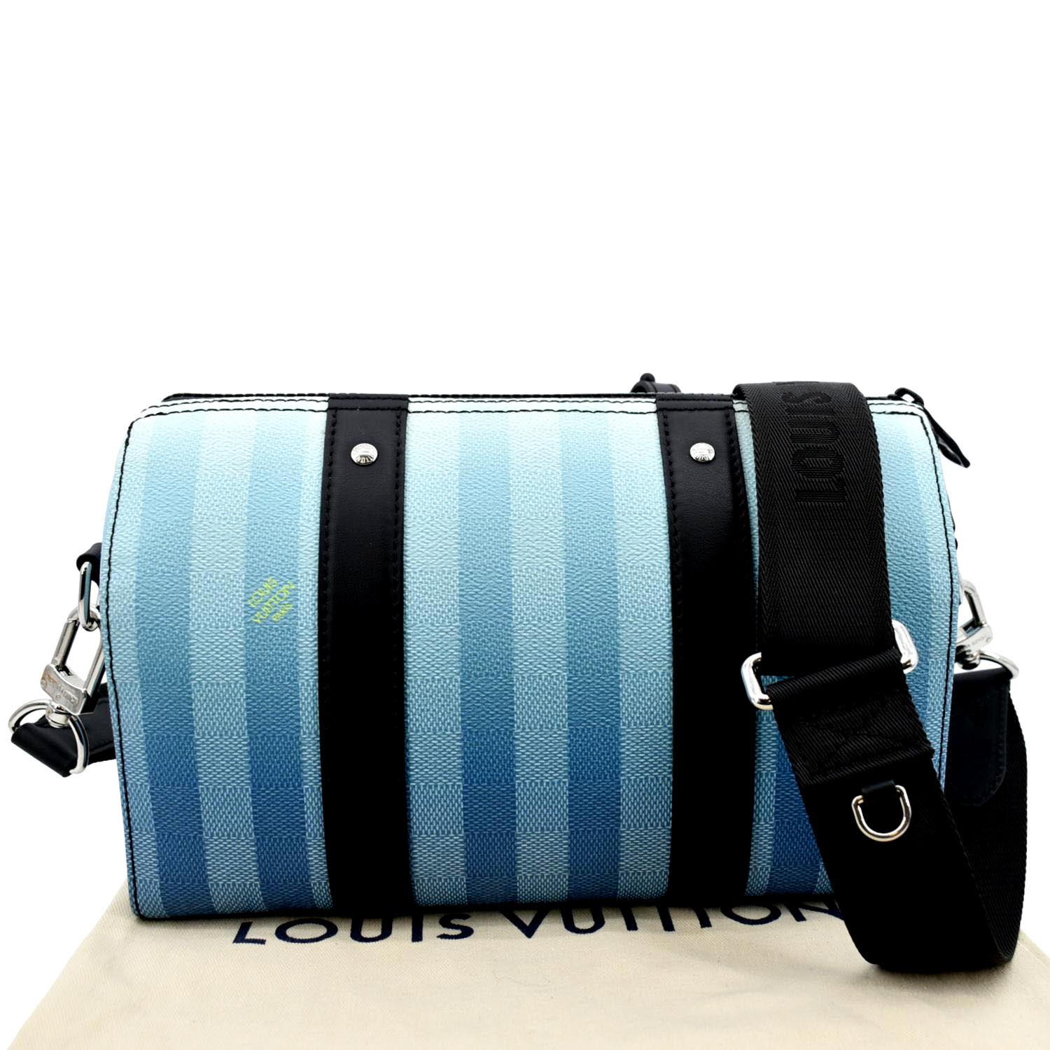 LOUIS VUITTON City Keepall Damier Stripes Shoulder Bag Gradient Blue - Image 3
