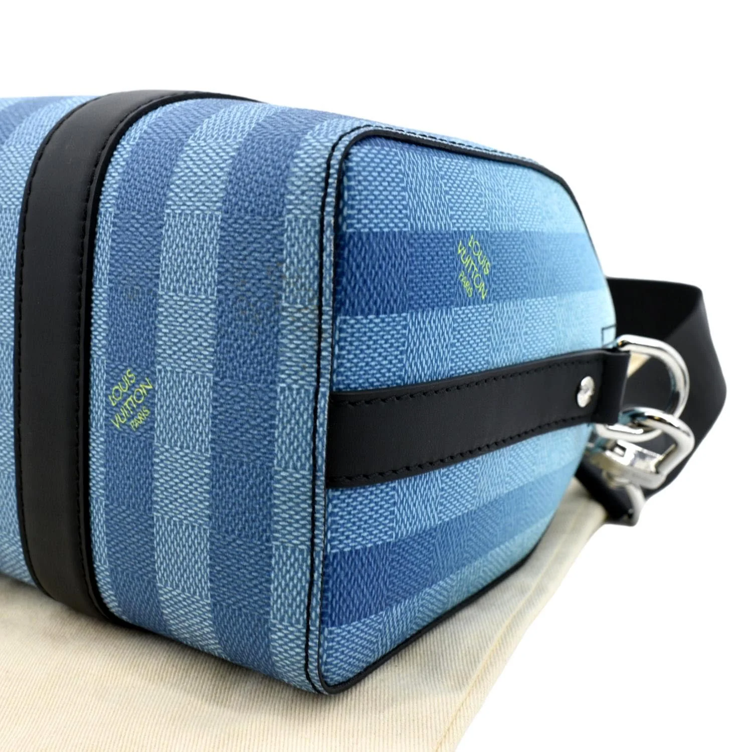 LOUIS VUITTON City Keepall Damier Stripes Shoulder Bag Gradient Blue - Image 7