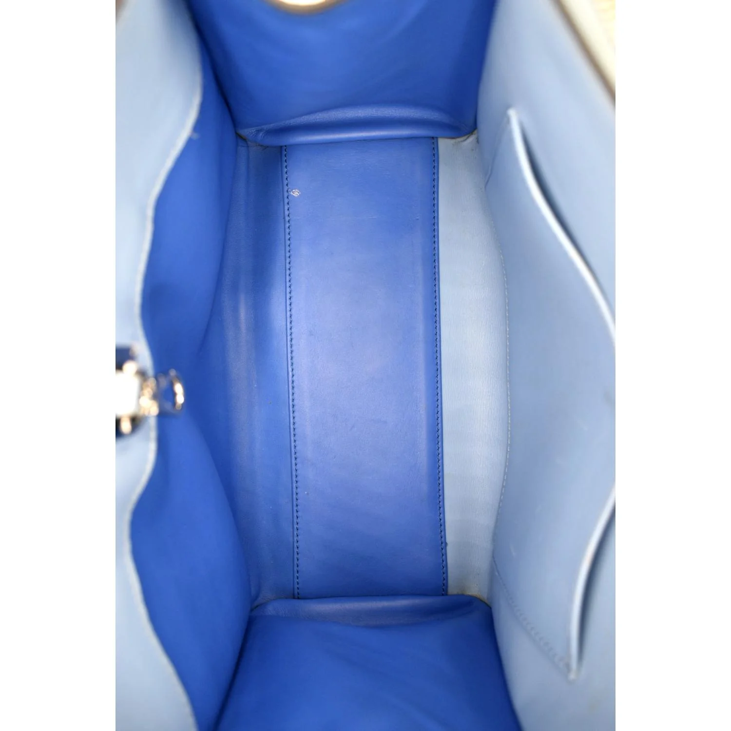 LOUIS VUITTON City Steamer Leather Shoulder Tri Color Bag Blue - Image 10