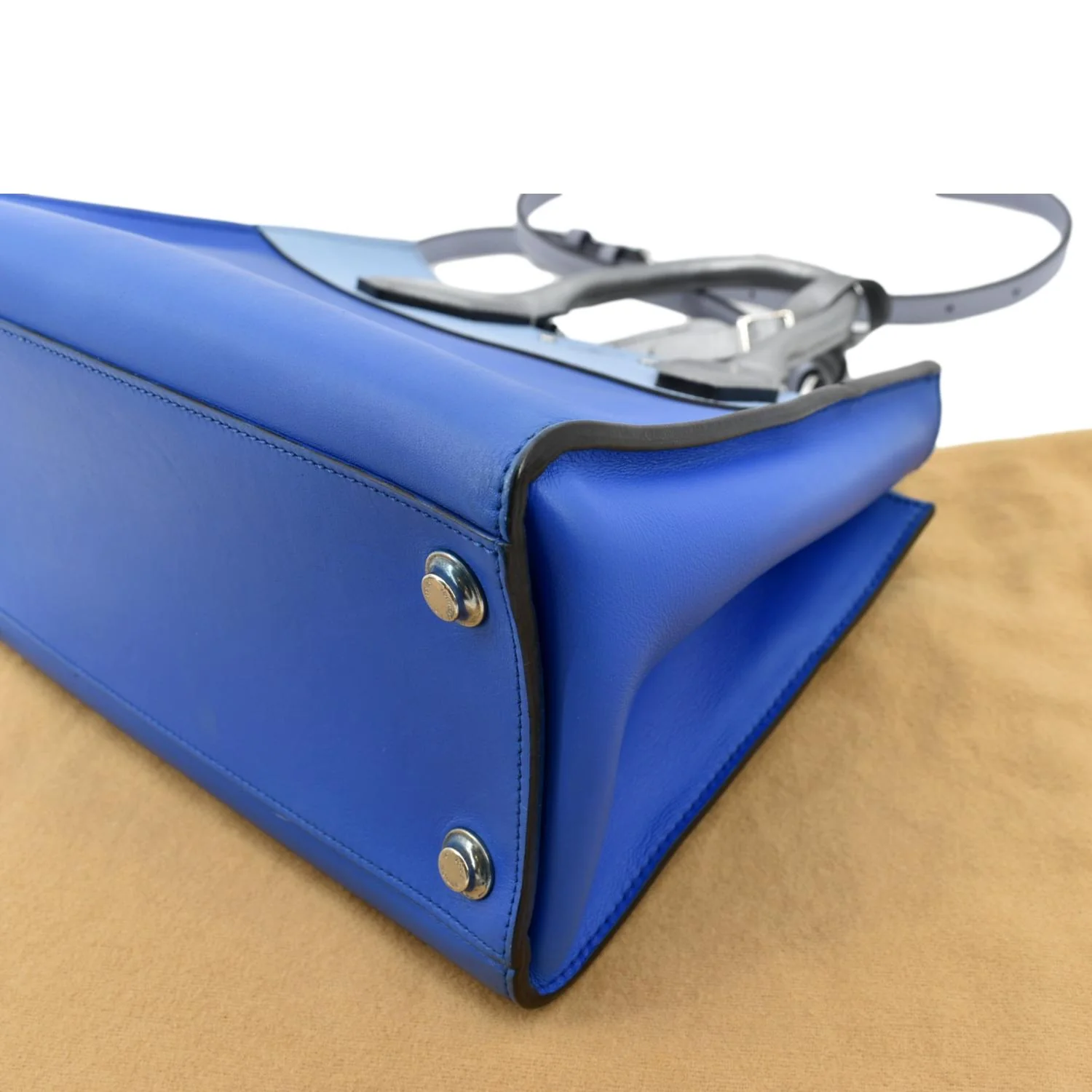 LOUIS VUITTON City Steamer Leather Shoulder Tri Color Bag Blue - Image 7