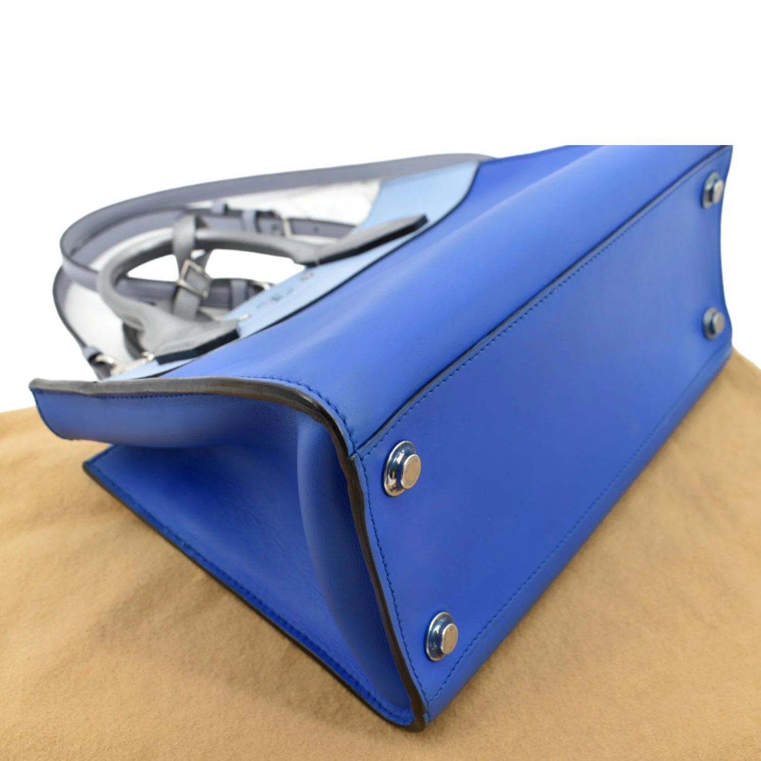 LOUIS VUITTON City Steamer Leather Shoulder Tri Color Bag Blue - Image 8