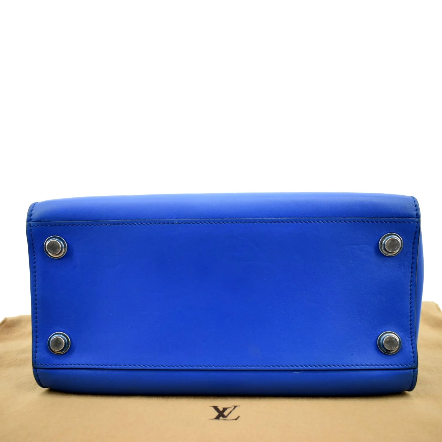 LOUIS VUITTON City Steamer Leather Shoulder Tri Color Bag Blue - Image 9