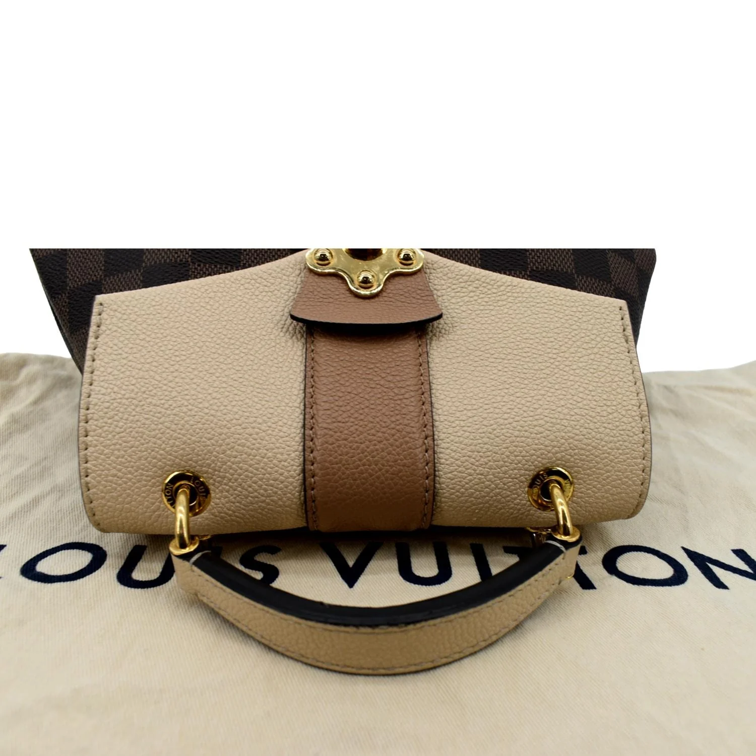 LOUIS VUITTON Clapton Damier Ebene Backpack Bag Creme Beige - Image 4