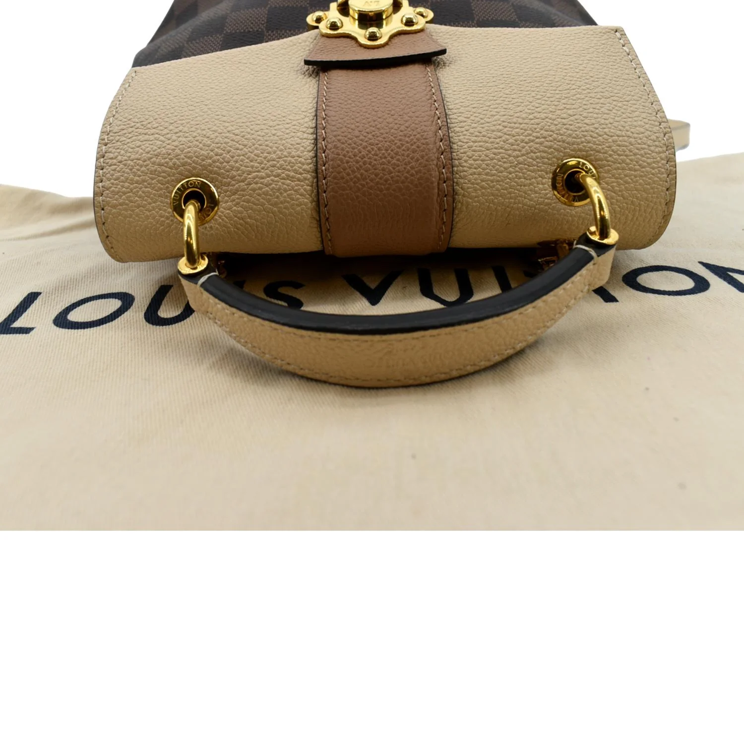 LOUIS VUITTON Clapton Damier Ebene Backpack Bag Creme Beige - Image 4