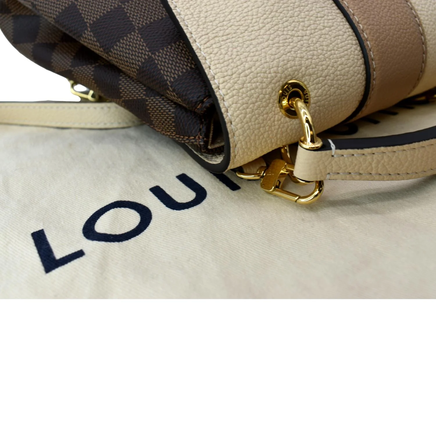 LOUIS VUITTON Clapton Damier Ebene Backpack Bag Creme Beige - Image 6