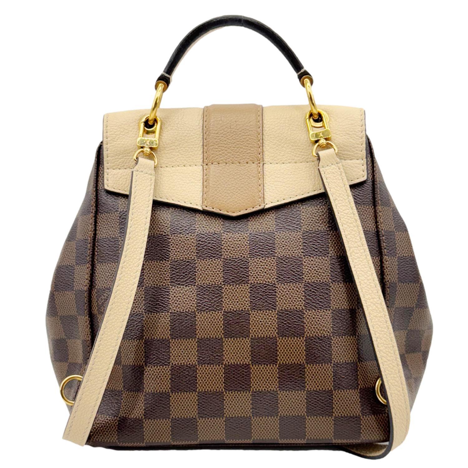 LOUIS VUITTON Clapton Damier Ebene Backpack Bag Beige - Image 3