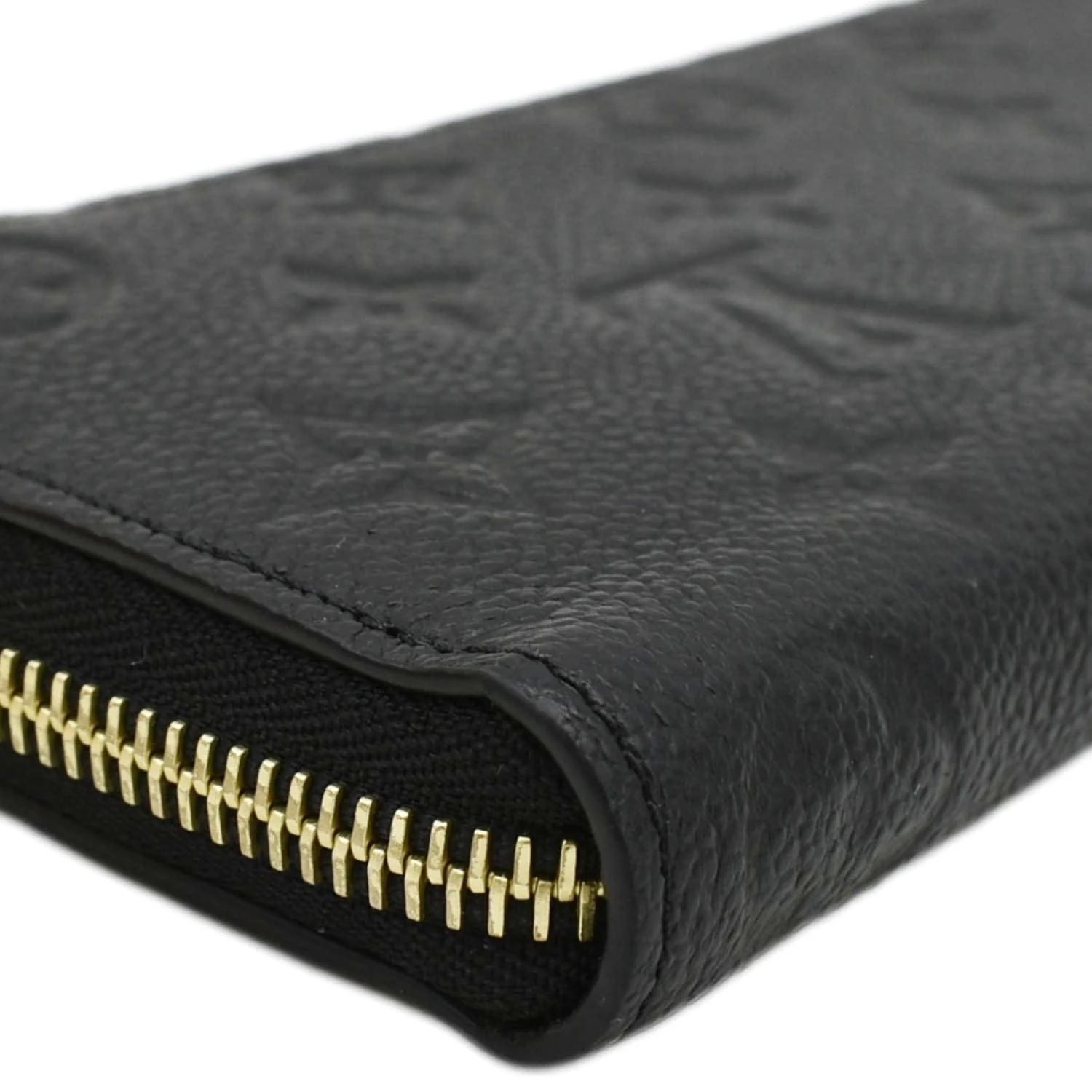 LOUIS VUITTON Clemence Empreinte Leather Wallet Black - Image 9