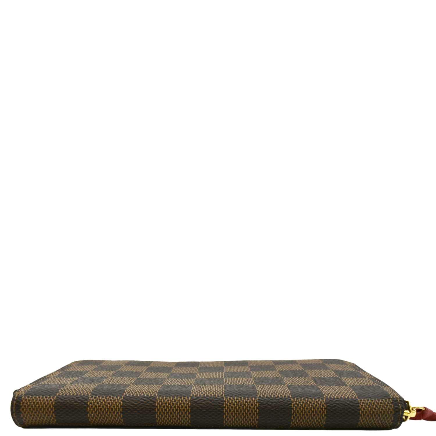 LOUIS VUITTON Clemence Damier Ebene Zippy Wallet Brown - Image 10