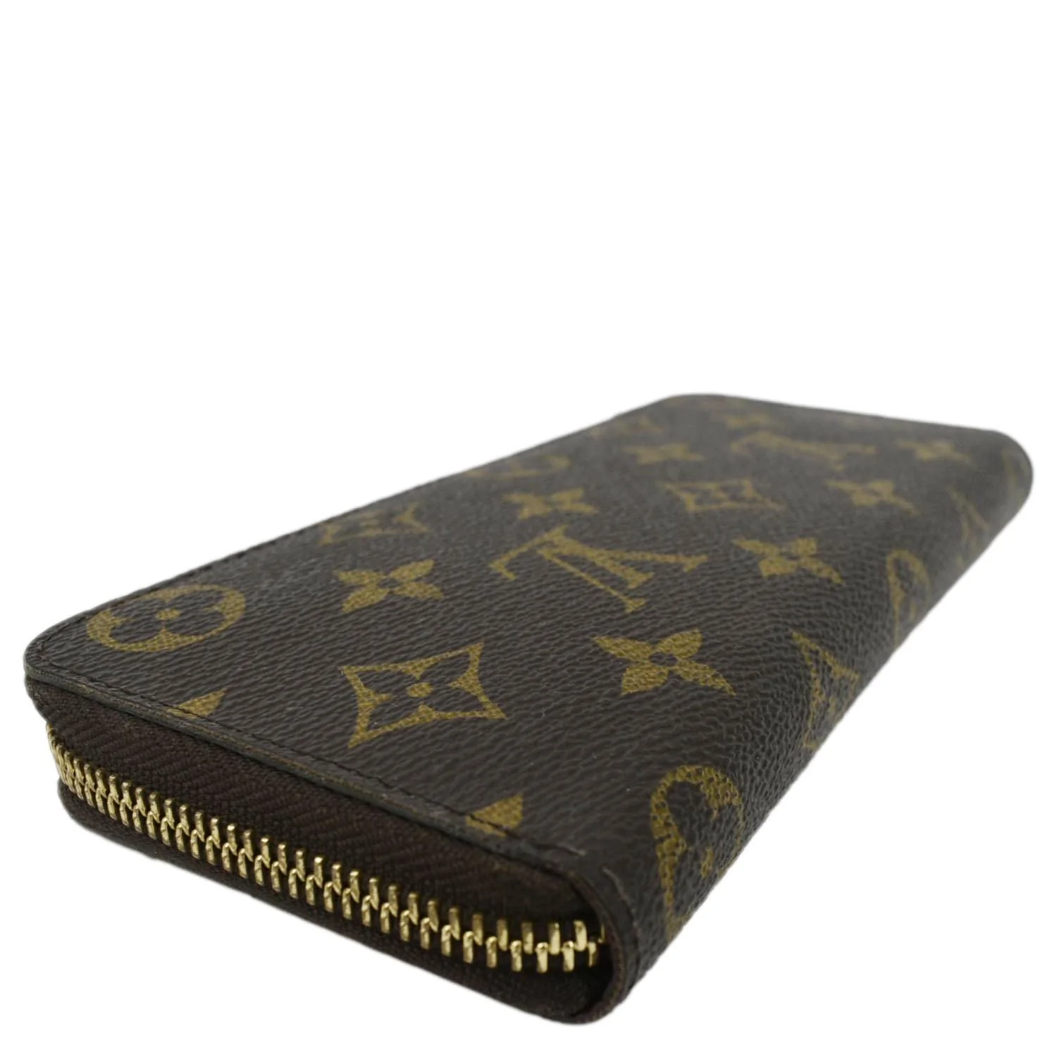 LOUIS VUITTON Clemence Monogram Canvas Zippy Wallet Brown - Image 7