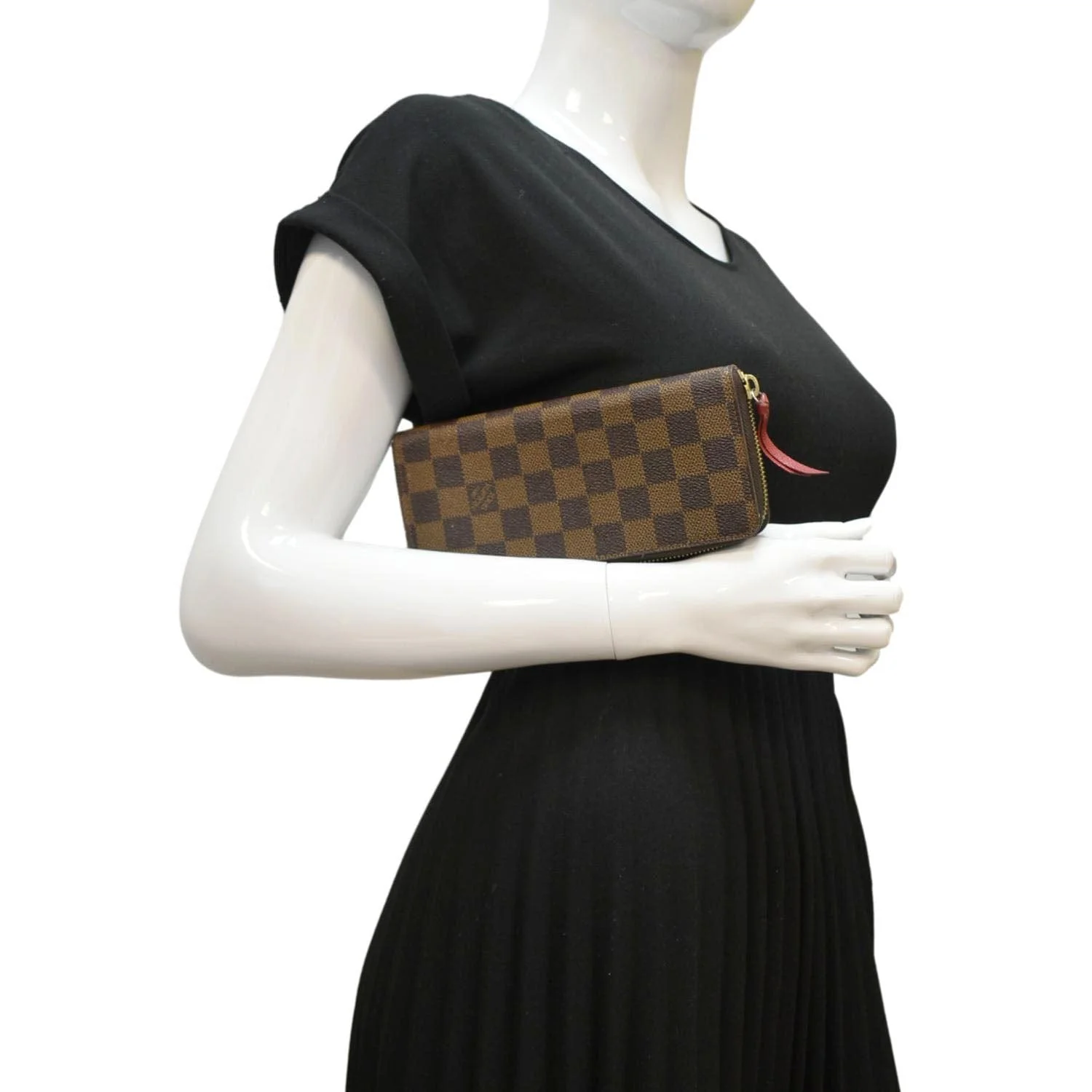 LOUIS VUITTON Clemence Damier Ebene Zippy Wallet Brown - Image 2