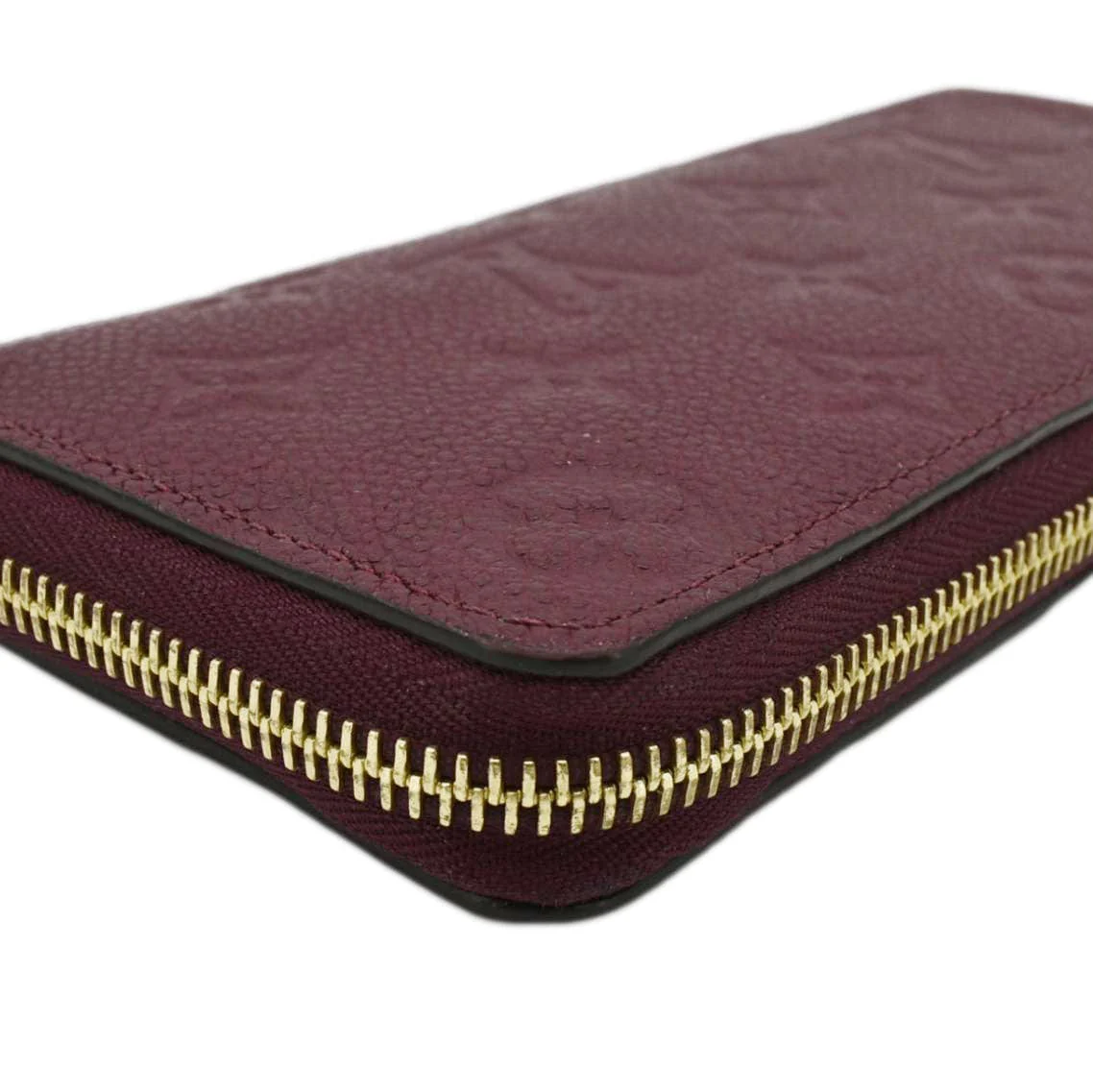 LOUIS VUITTON Clemence Empreinte Leather Wallet Maroon - Image 7