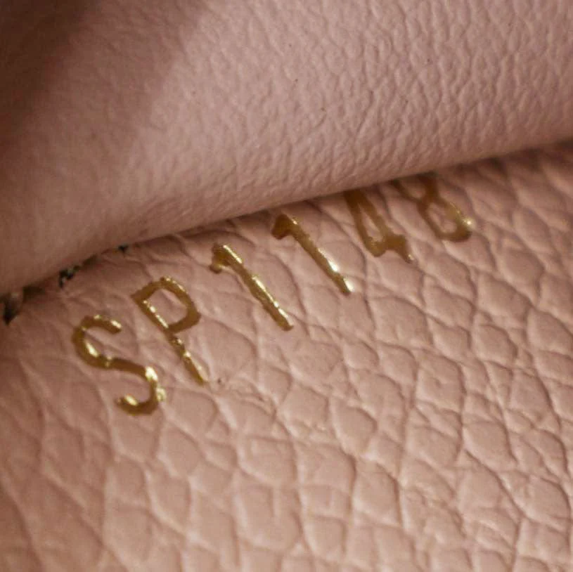 LOUIS VUITTON Clemence Empreinte Leather Wallet Dusty Pink - Image 13