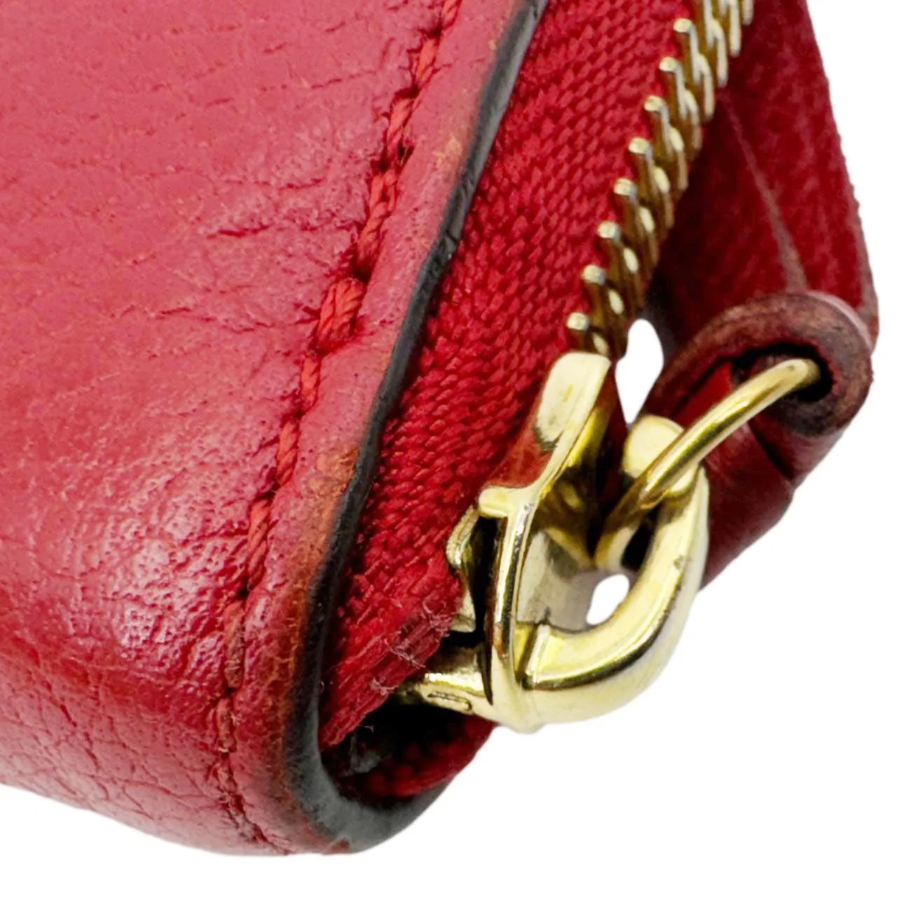LOUIS VUITTON Clemence Monogram Empreinte Leather Wallet Red - Image 7